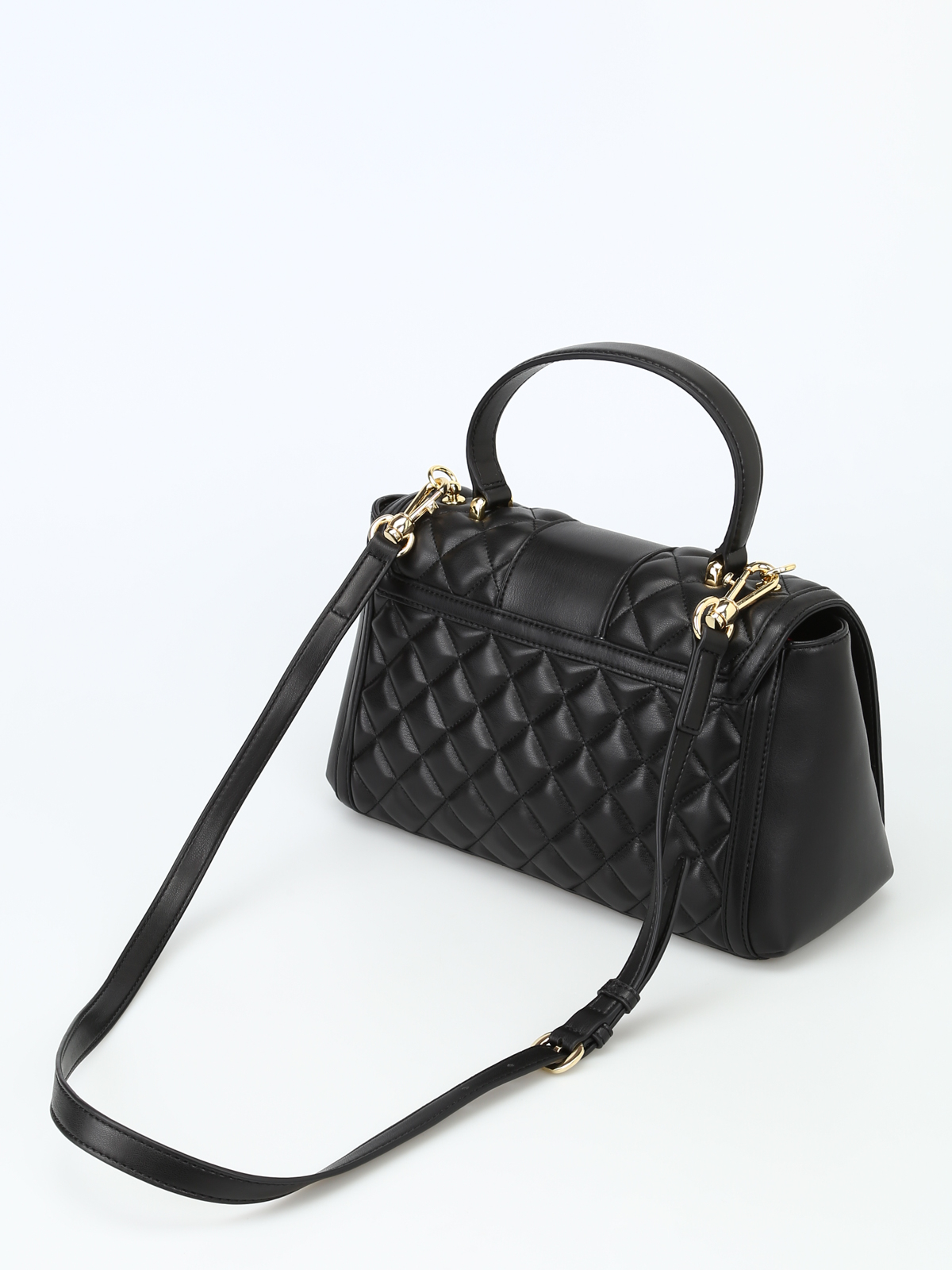 love moschino quilted faux leather shoulder bag
