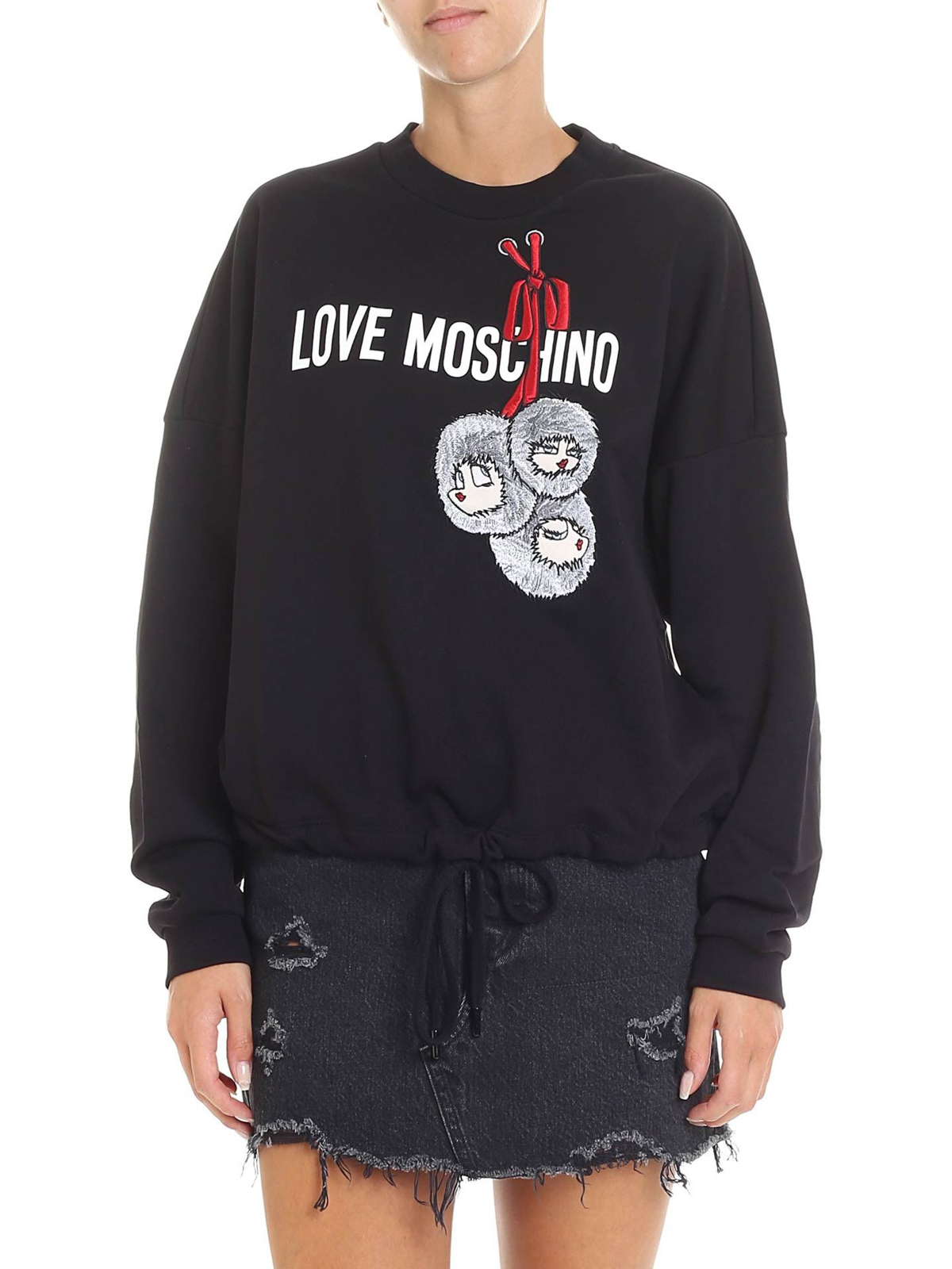 Sweatshirts & Sweaters Love Moschino - Love MoSKIno print crew 