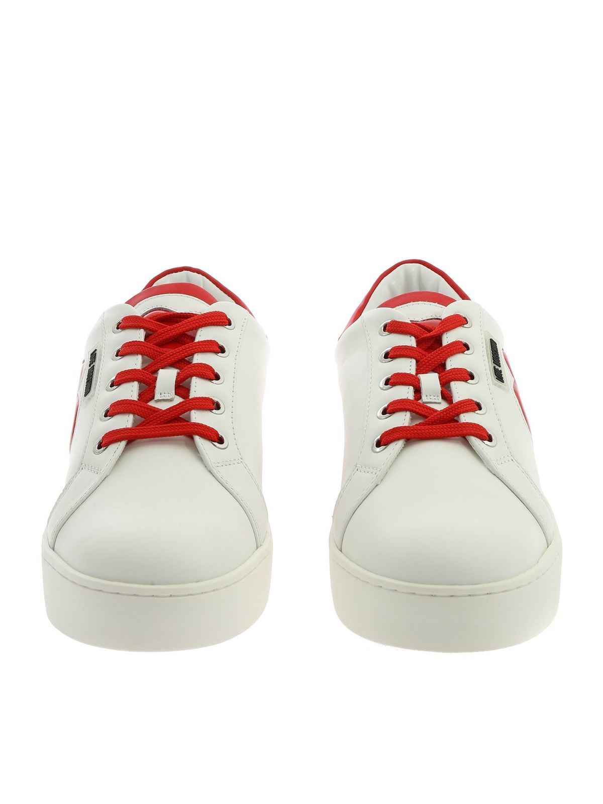 love moschino red sneakers