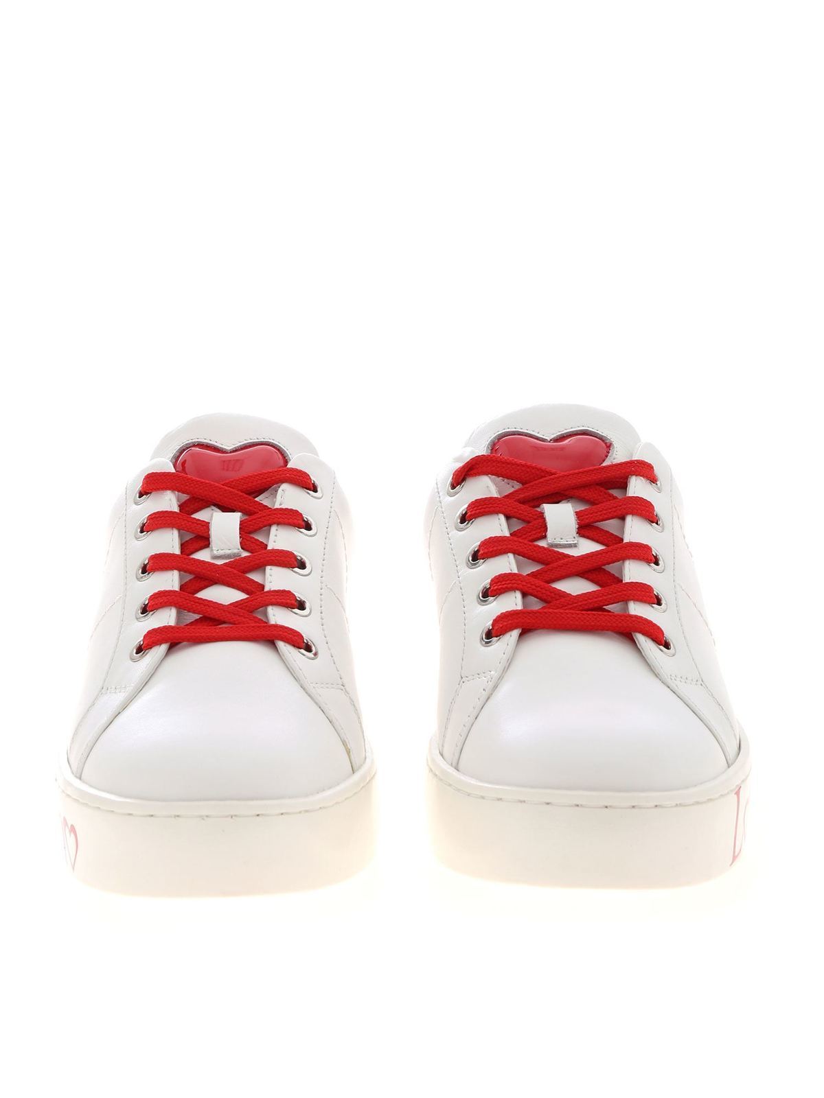 Love Moschino - Sneakers bianche e rosse con stampa logo - sneakers -  JA15033G1AIF110C