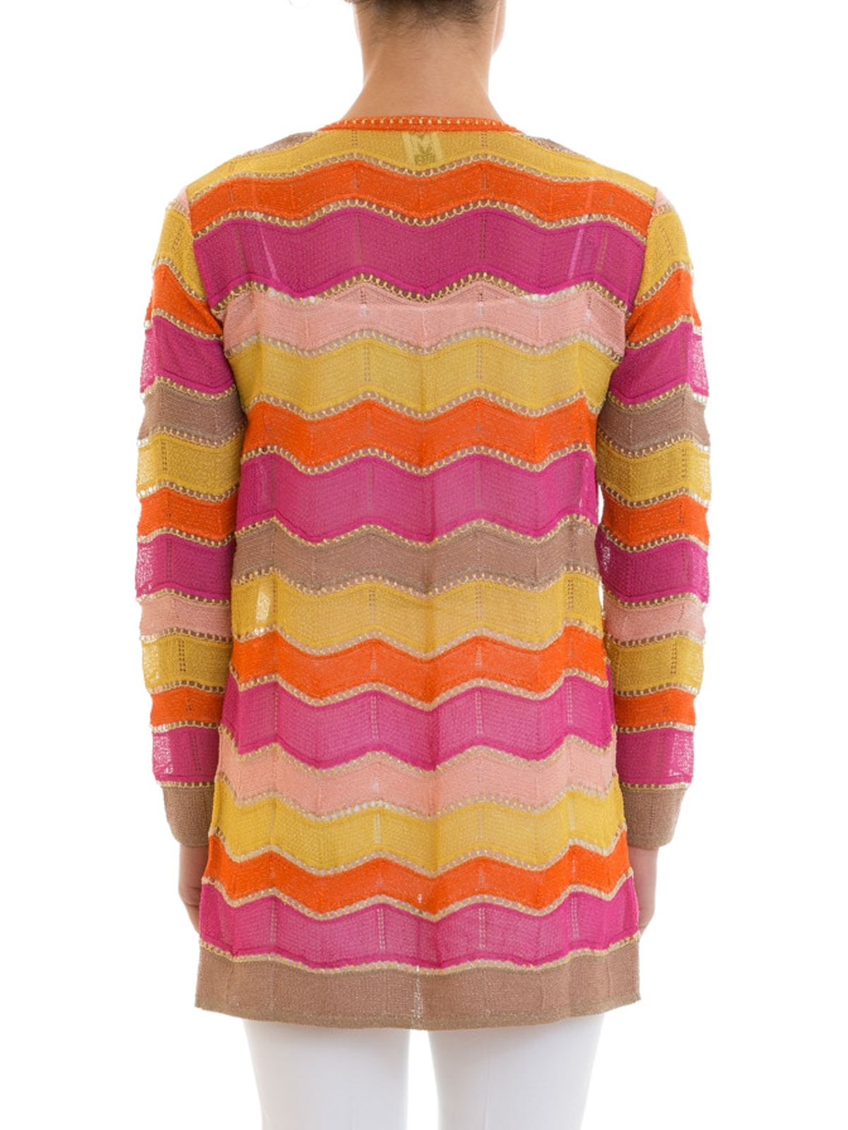 Lurex chevron patterned cardigan by M Missoni - cardigans | iKRIX