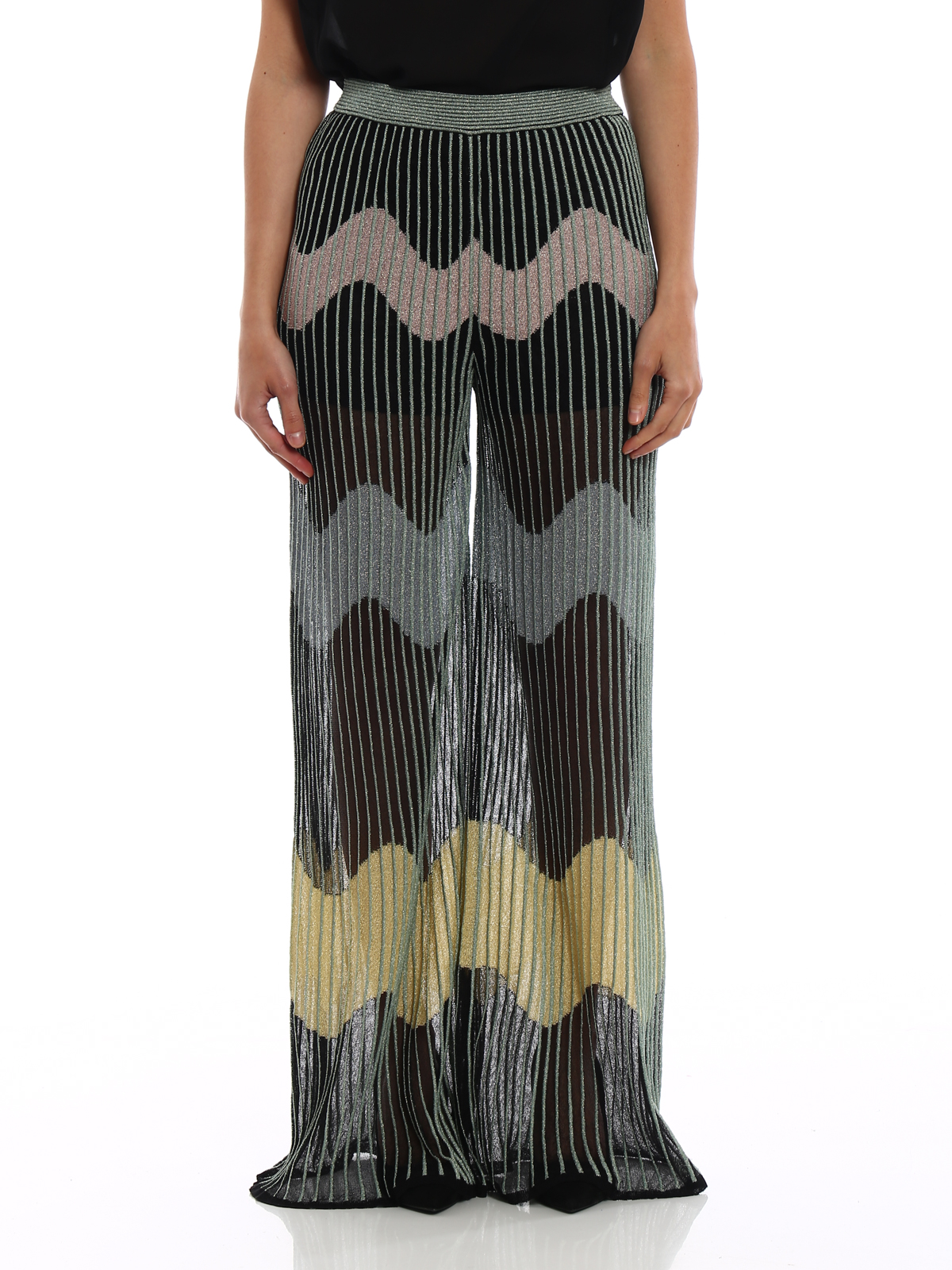 striped palazzo trousers