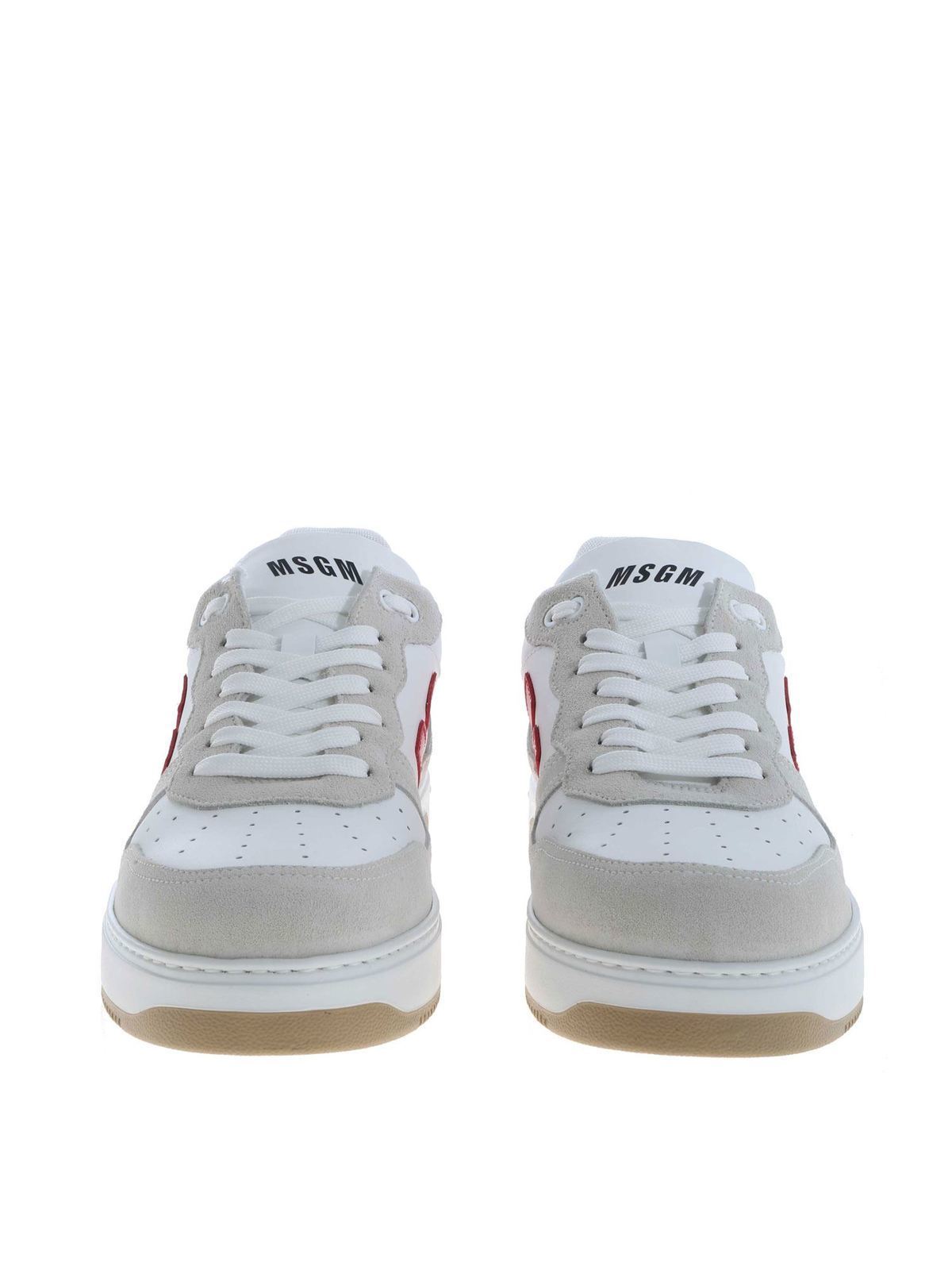 msgm white sneakers