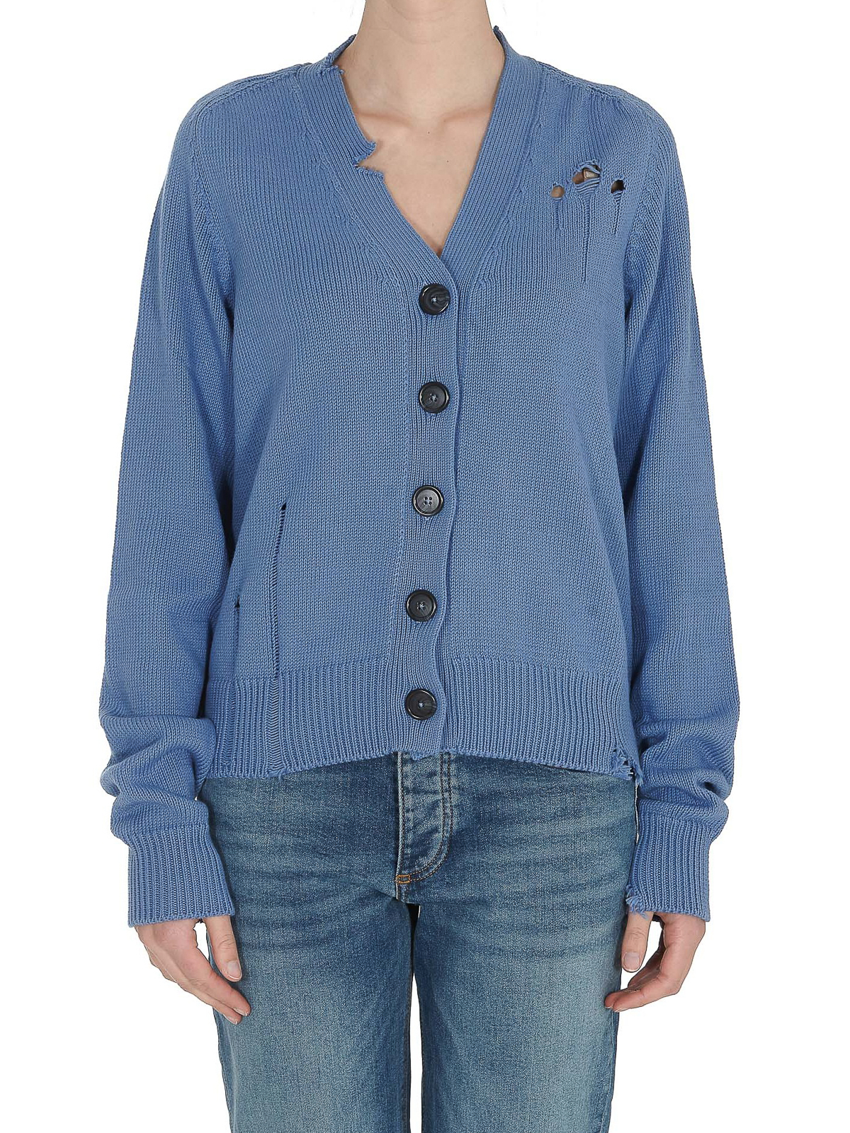 maison margiela distressed cardigan