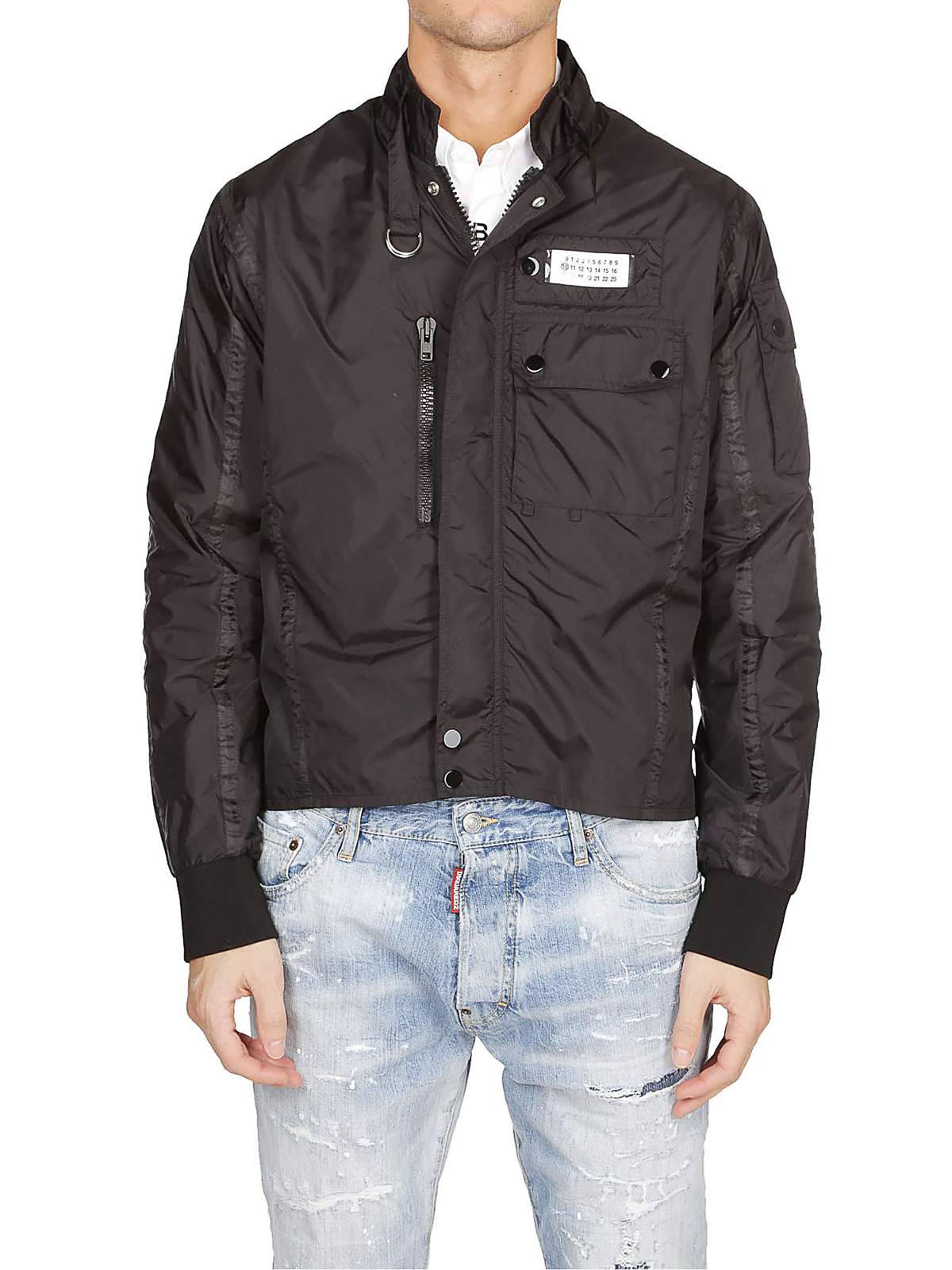 Casual jackets Maison Margiela - Black nylon jacket 