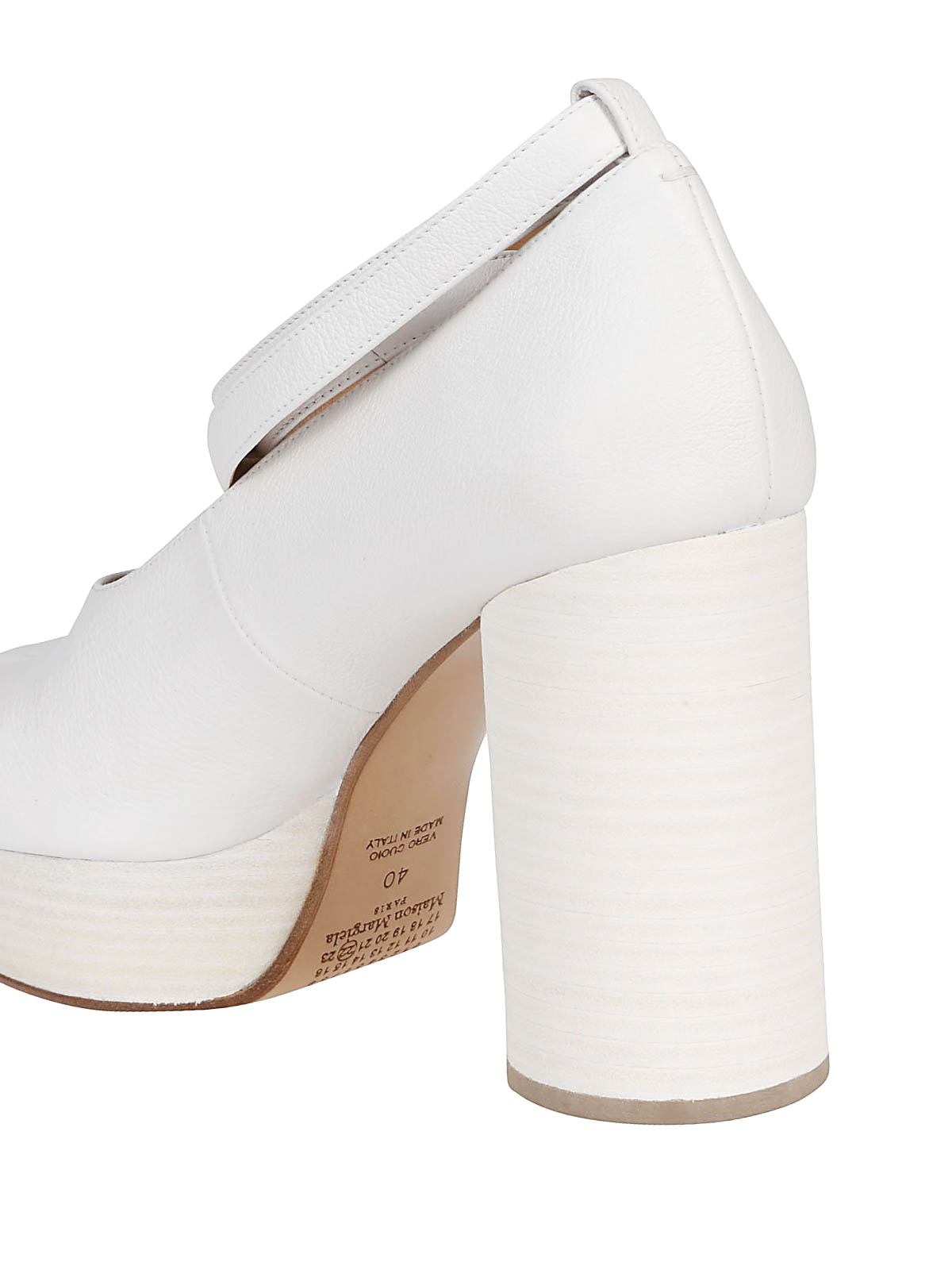 Pumps in leather Maison Margiela en coloris Blanc Femme Chaussures Chaussures à talons Escarpins 