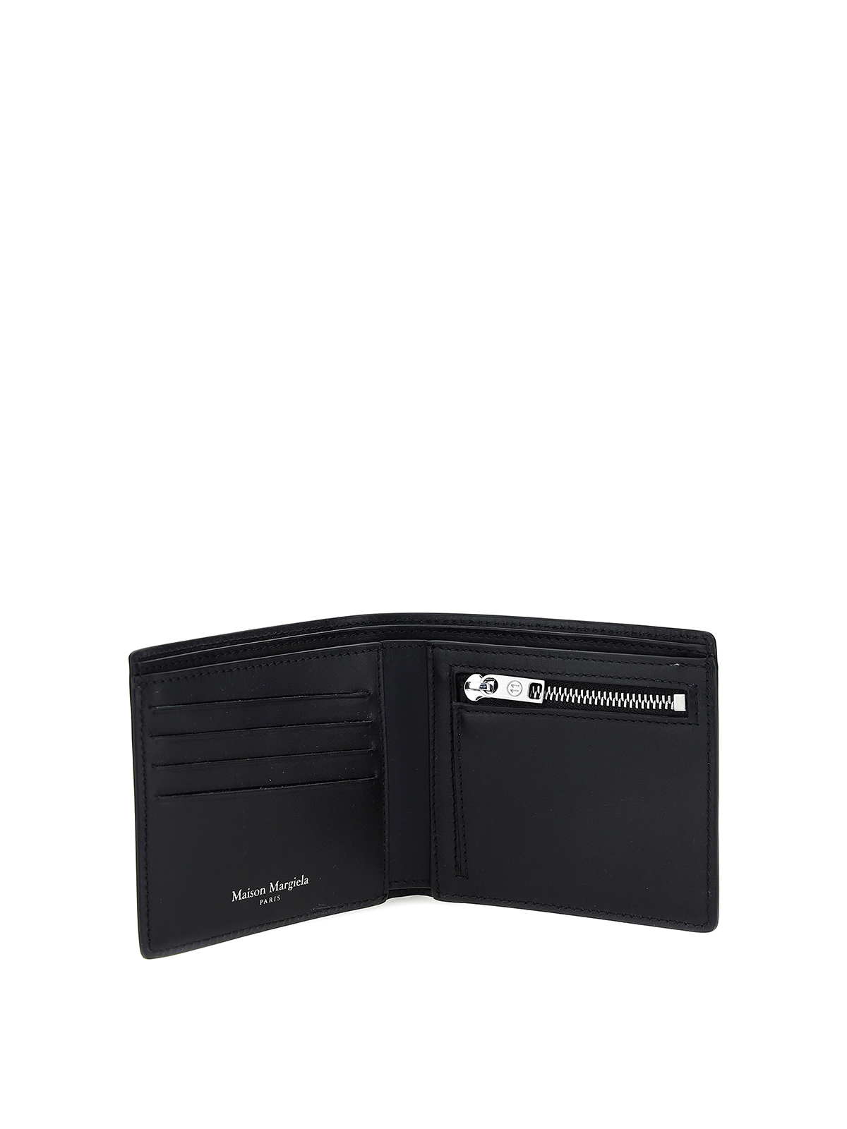 Wallets & purses Maison Margiela - Smooth leather bi-fold wallet ...