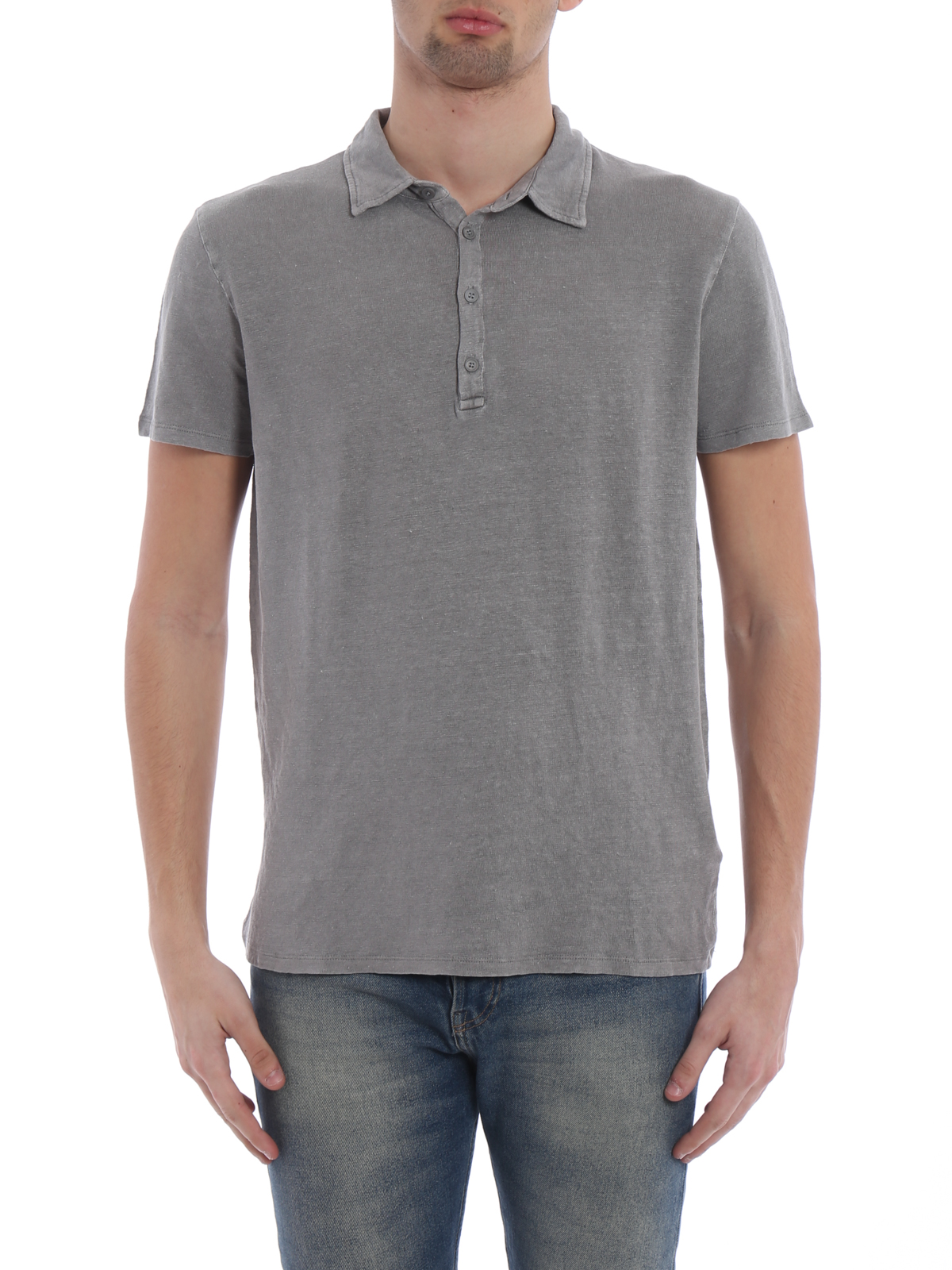 Polo shirts Majestic Filatures - Hand dyed linen polo shirt 