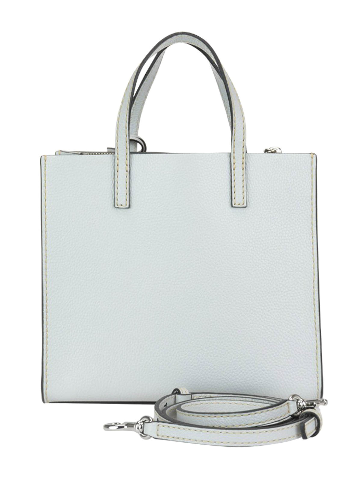 Totes bags Marc Jacobs - Grind Mini light grey leather tote bag ...