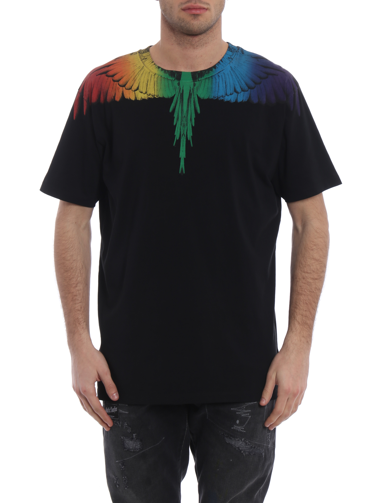 Fare Forbindelse tonehøjde T-shirts Marcelo Burlon - Rainbow Wing T-shirt - CMAA018S180010071088