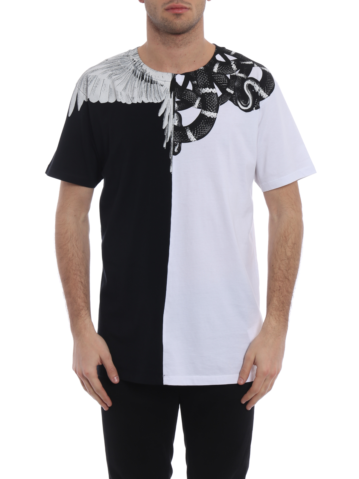 jukbeen Fragiel Donder T-shirts Marcelo Burlon - Snake Wing T-shirt - CMAA018S180010080188