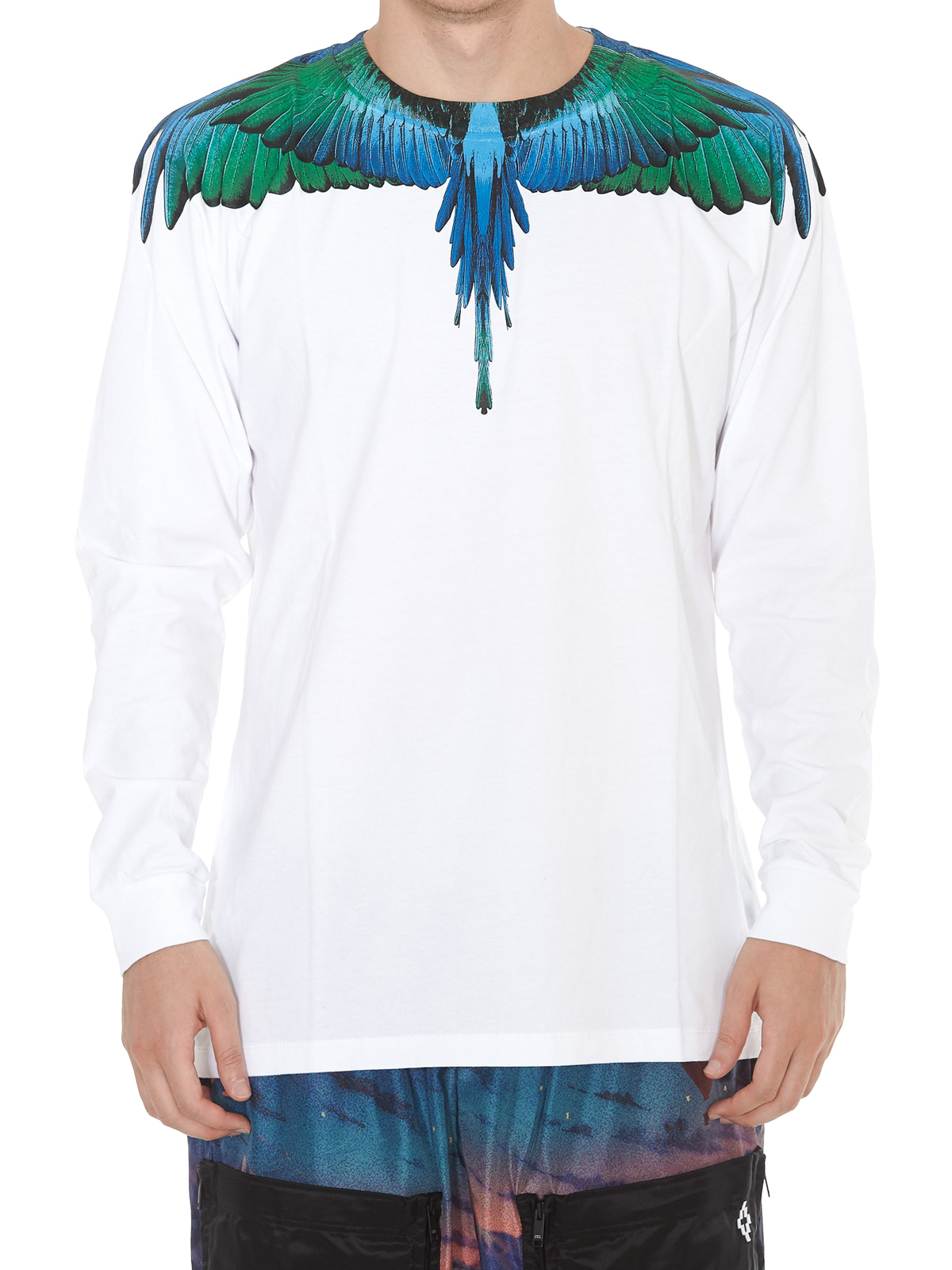 Andet Rasende mørk T-shirts Marcelo Burlon - Wings white long sleeve T-shirt -  CMAB007F190010060188