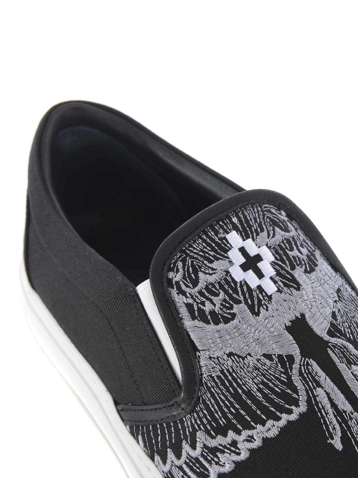 Wings embroidery canvas slip-ons 