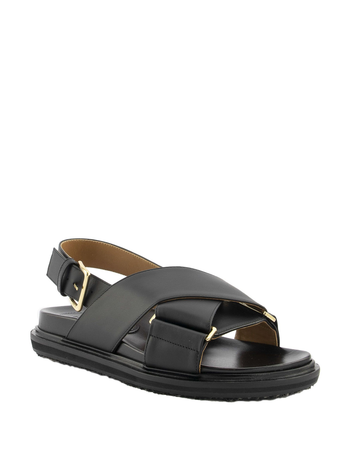 Marni - Criss-cross leather sandals - sandals - FBMS005201P361400N99
