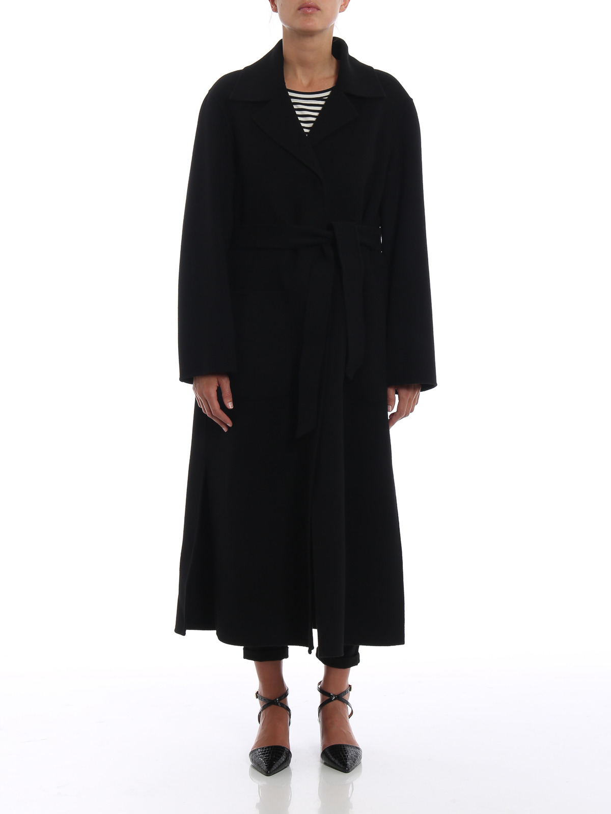 Long coats Max Mara - Giostra black pure wool coat - 50160189000013