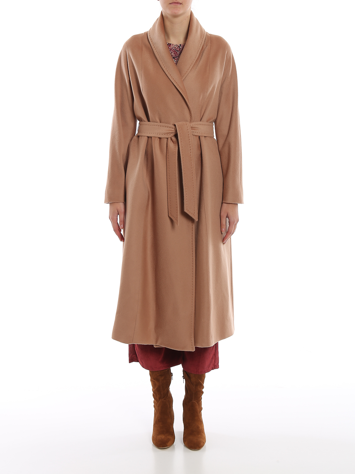 Long coats Max Mara - Sorbona pure wool wrap coat - 60161893029
