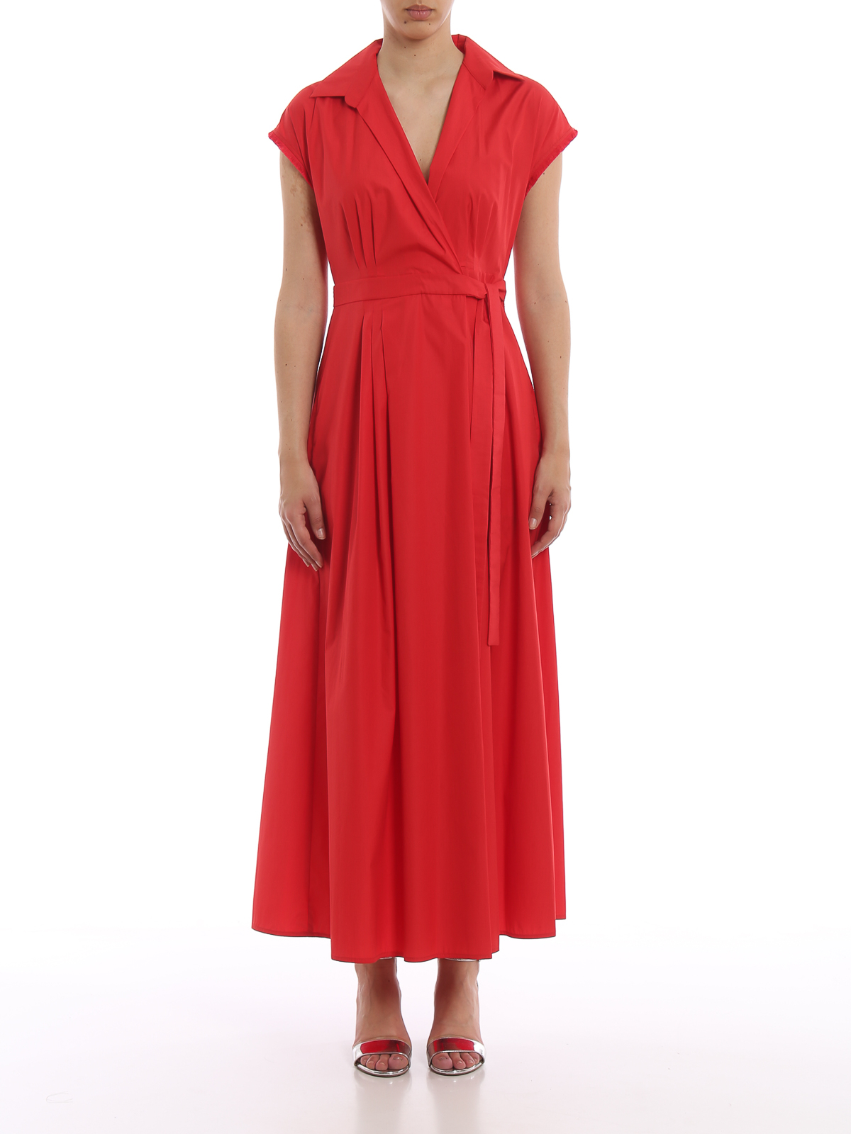 Max Mara - Nilo red cotton maxi dress ...
