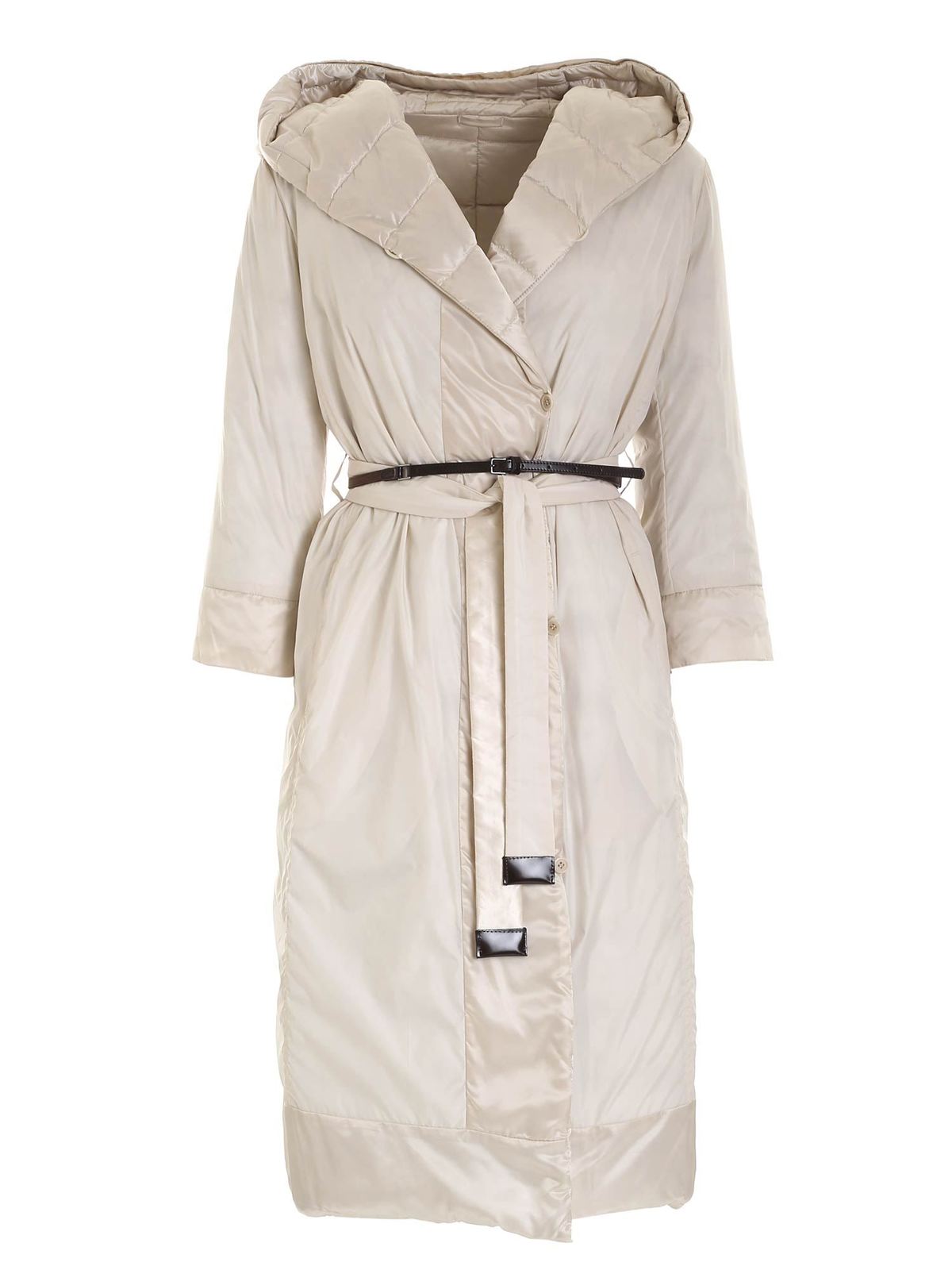 Max Mara - Novelu quilted down jacket in ivory color - padded coats ...