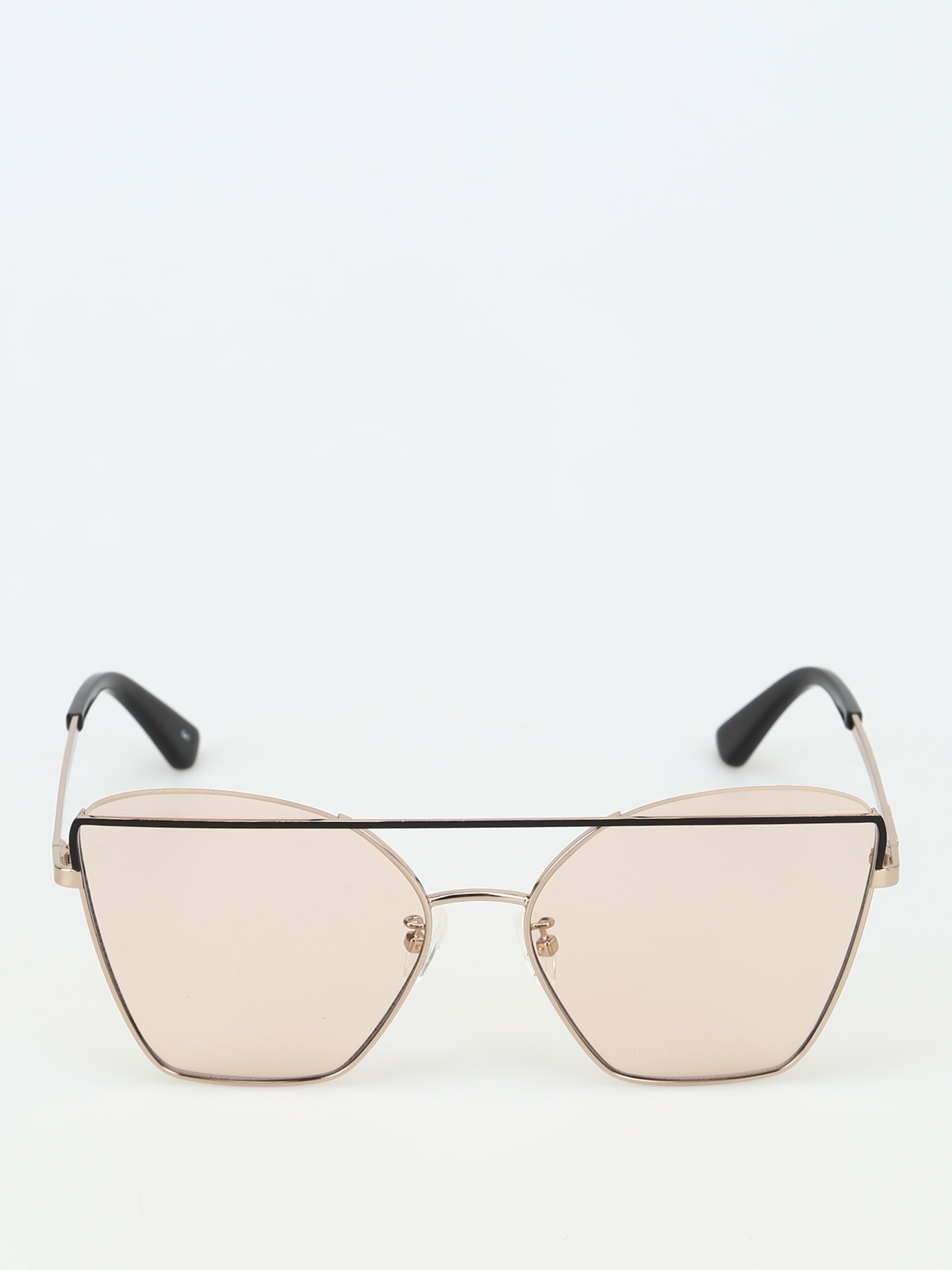 gold metal cat eye sunglasses