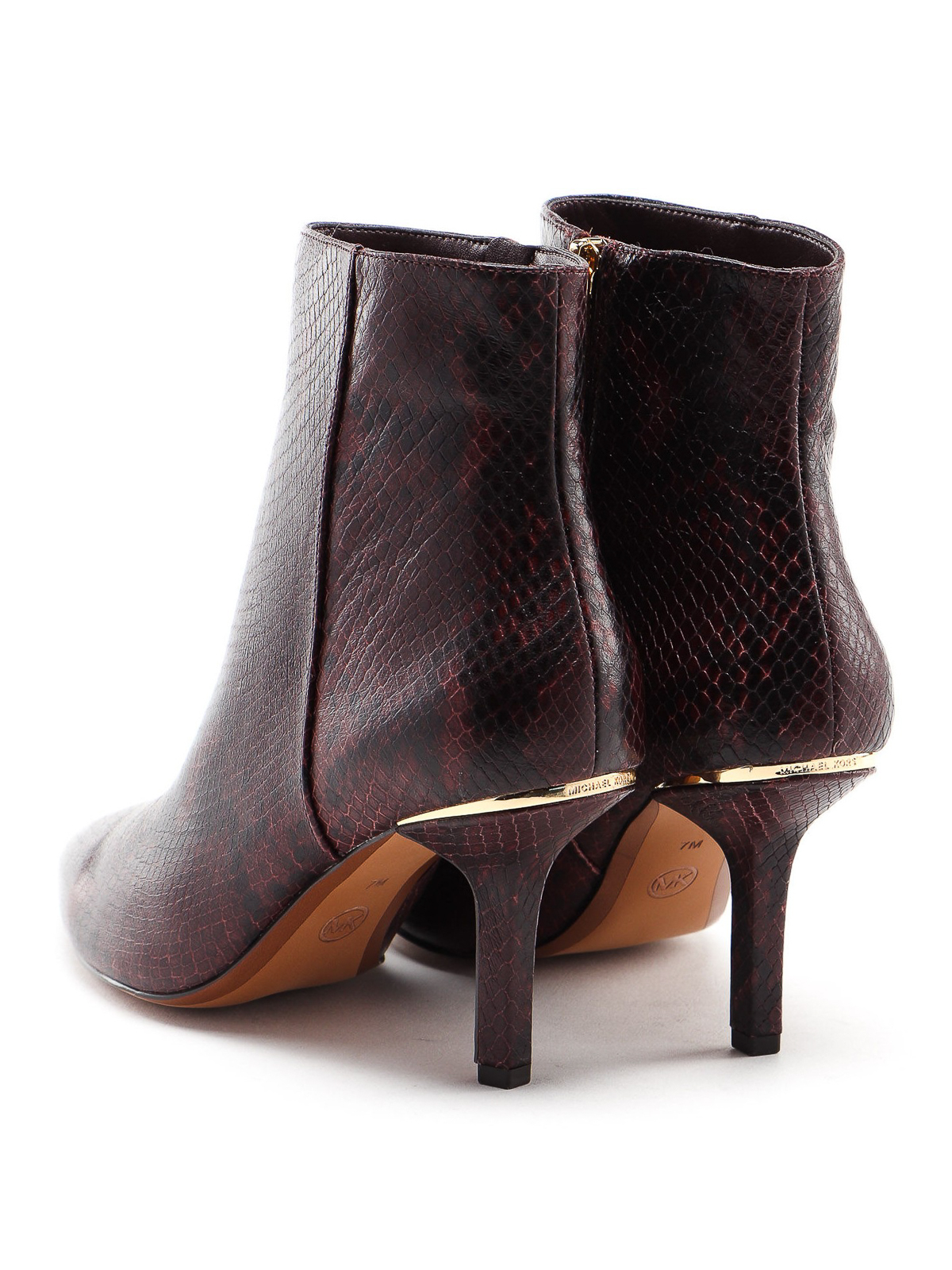 michael kors april leather and knit boot