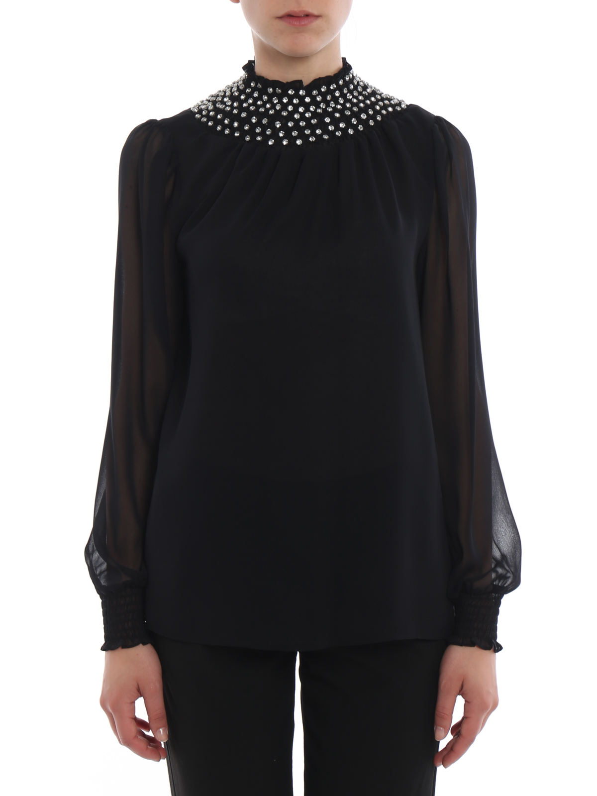 michael kors embellished blouse