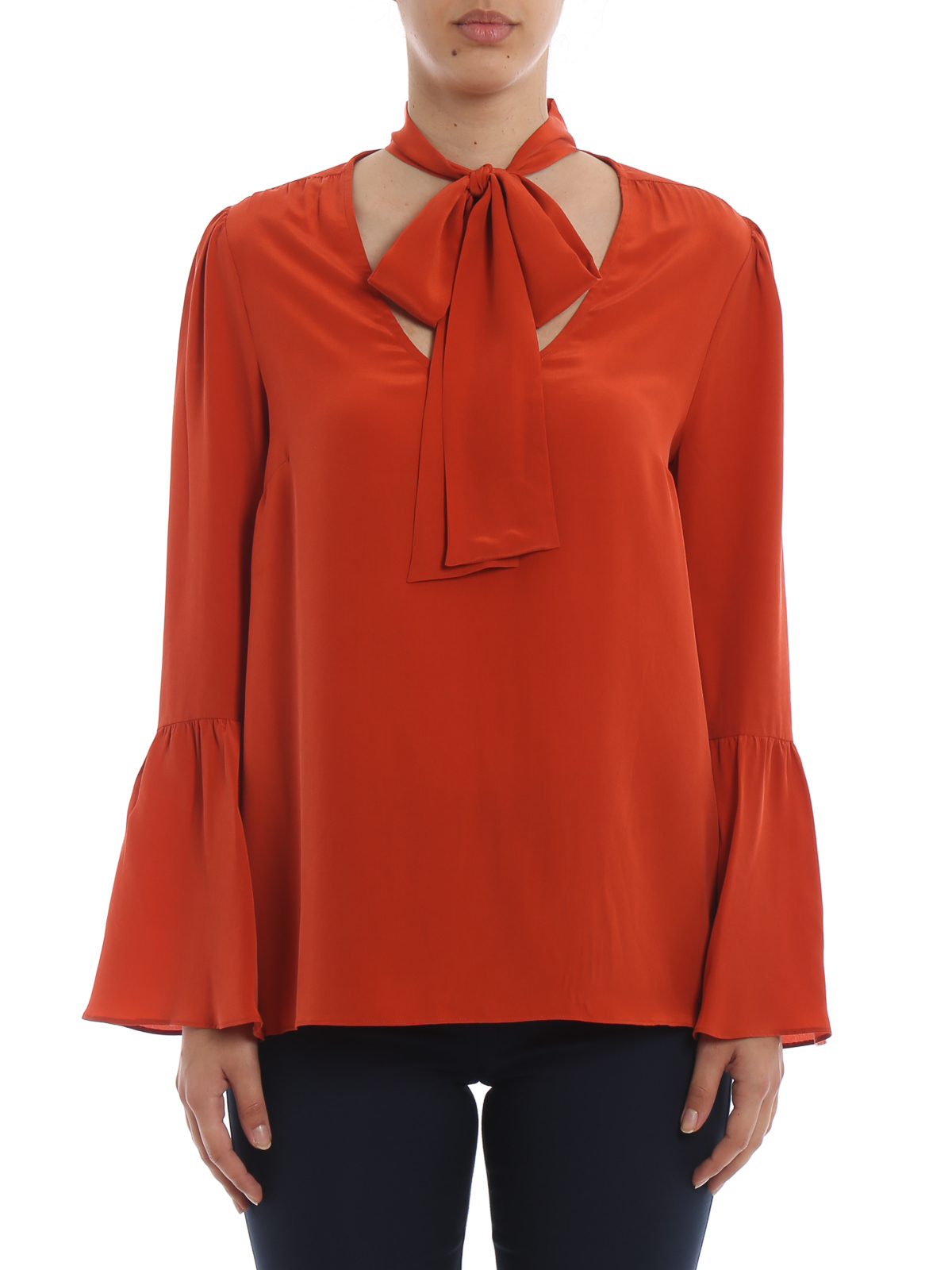 michael kors orange blouse