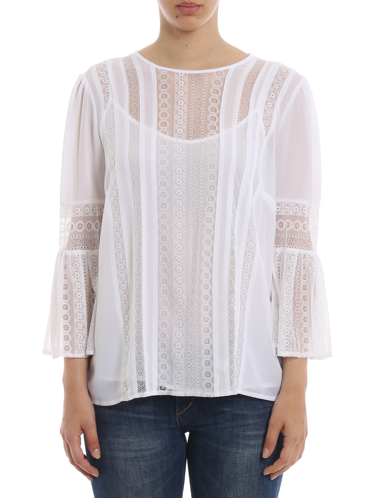 michael kors blouses white