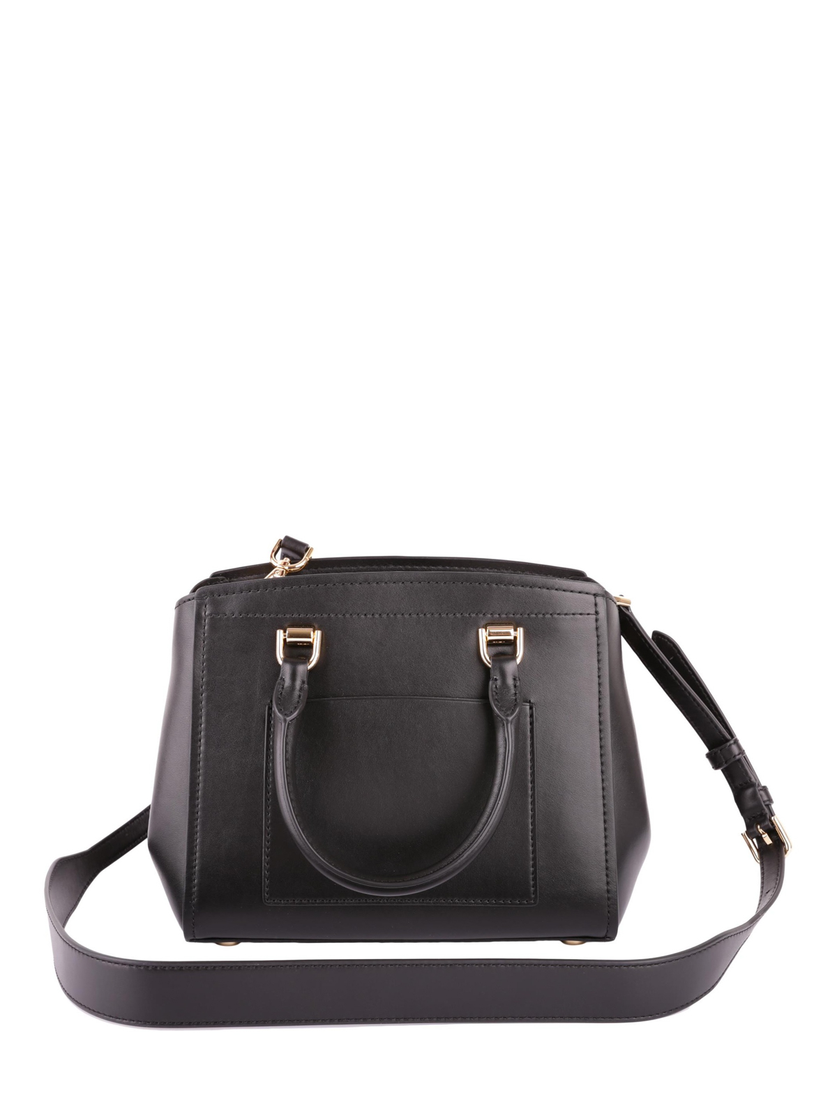 benning medium leather satchel black