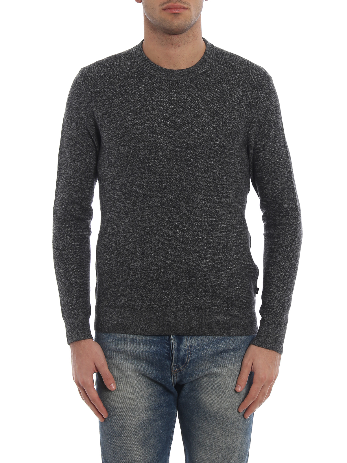 Crew necks Michael Kors - Ash grey soft cotton and wool sweater -  CF86KHGD5DD078
