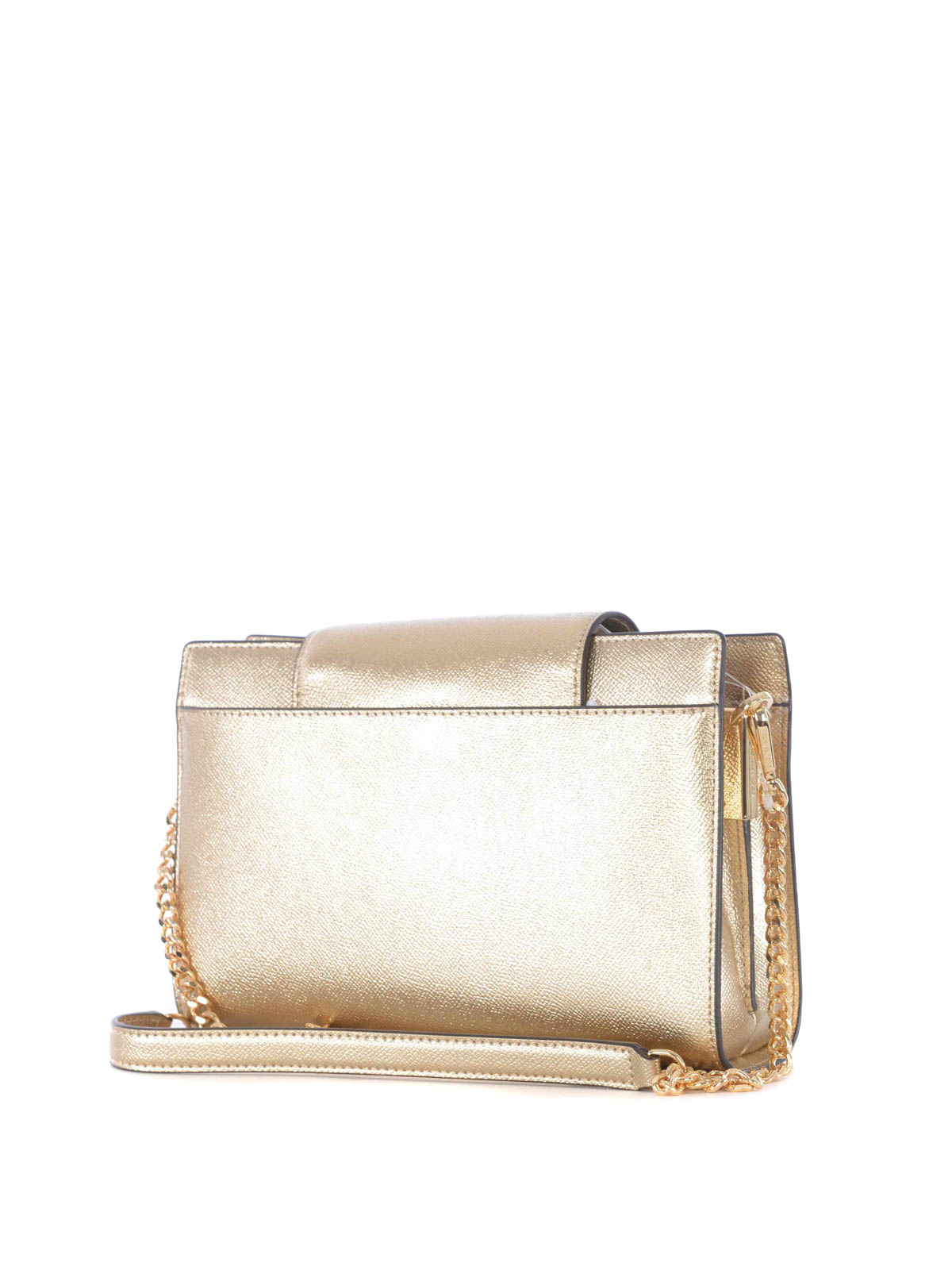 Leather clutch bag Michael Kors Gold in Leather  14940330