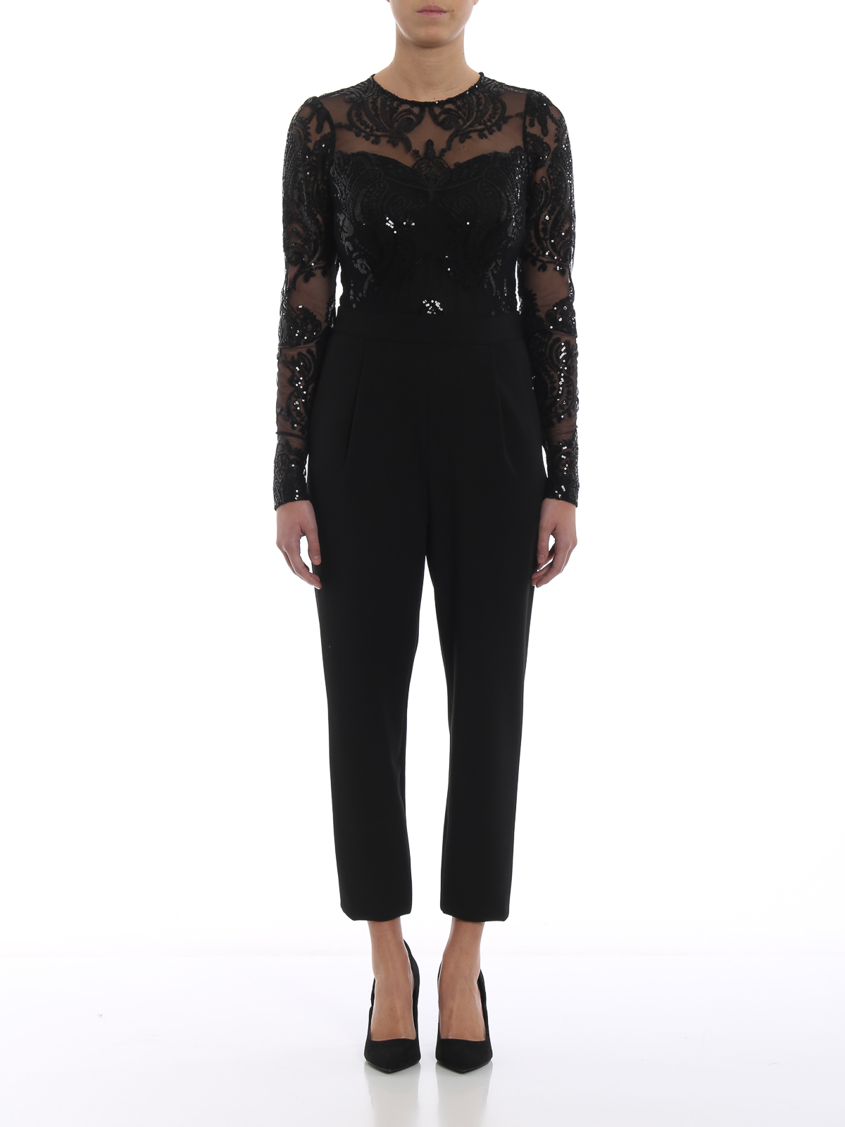 Jumpsuits Michael Kors - Tulle and cady embellished jumpsuit ...