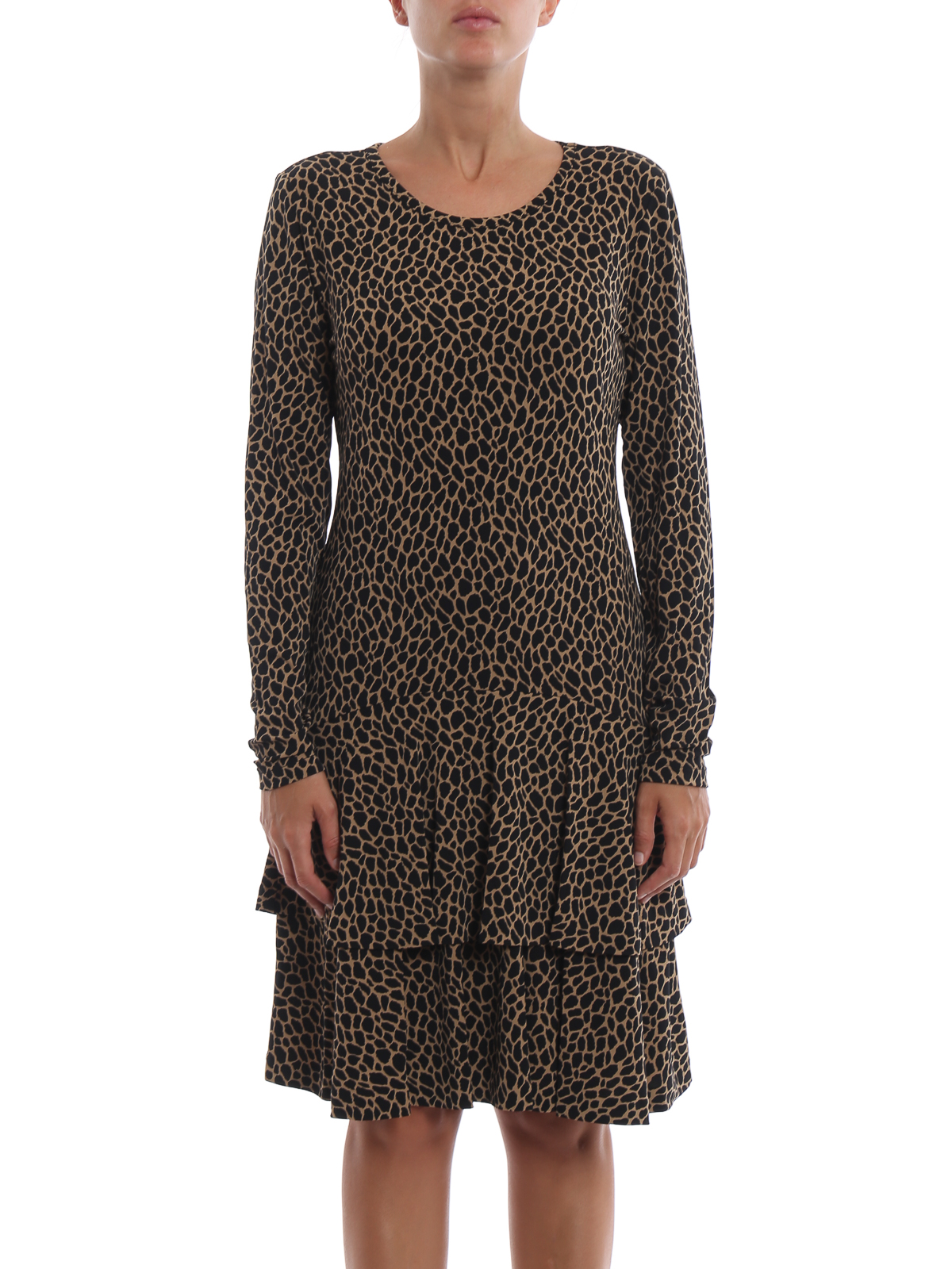 michael kors flounce dress