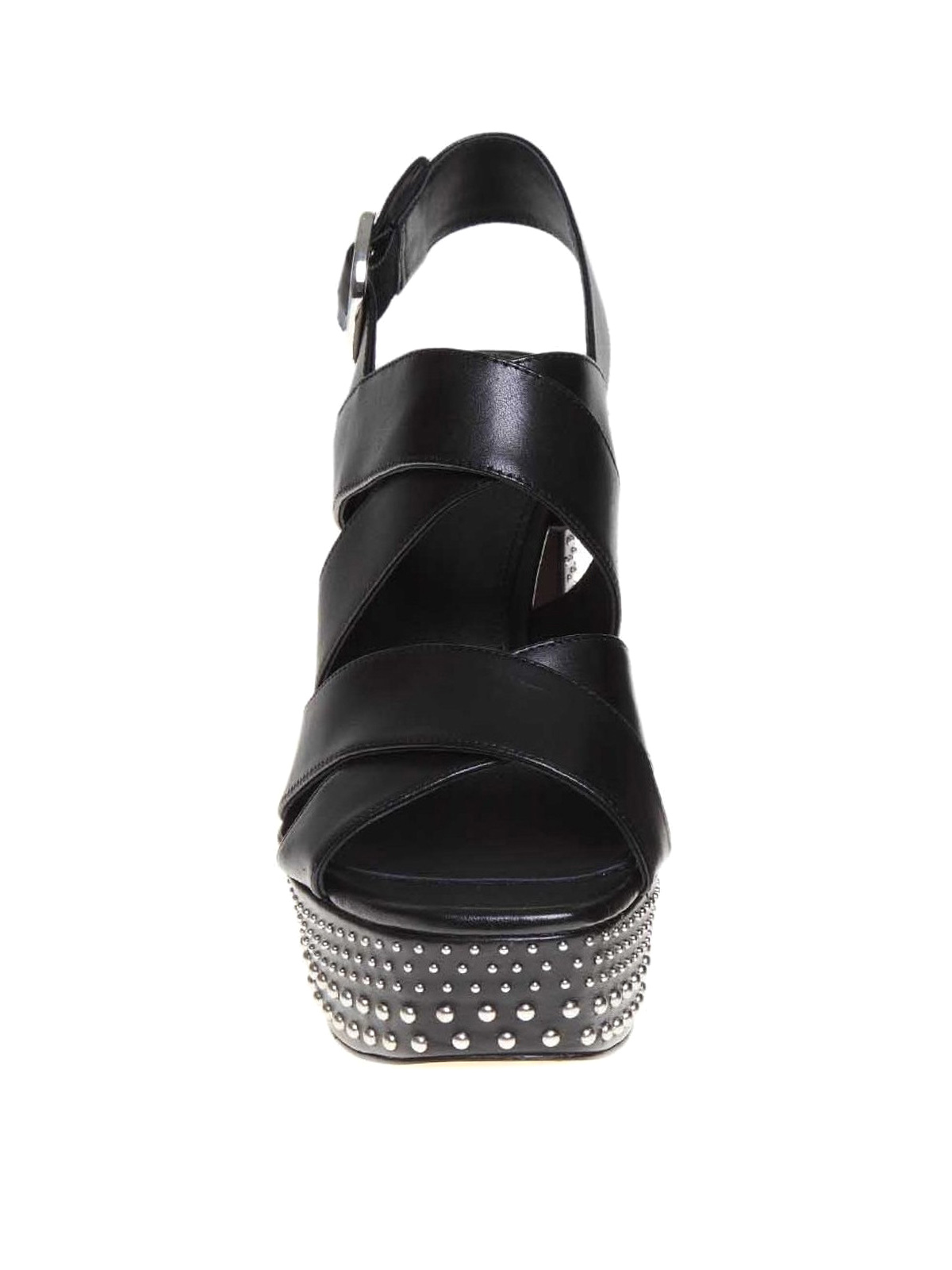 mila studded leather platform sandal
