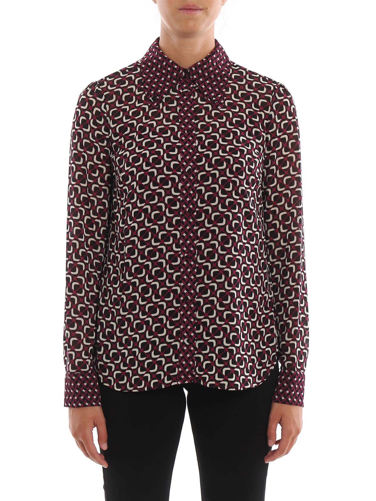 Shirts Michael Kors - Geometric pattern crepe shirt - MU94LU5BSB693