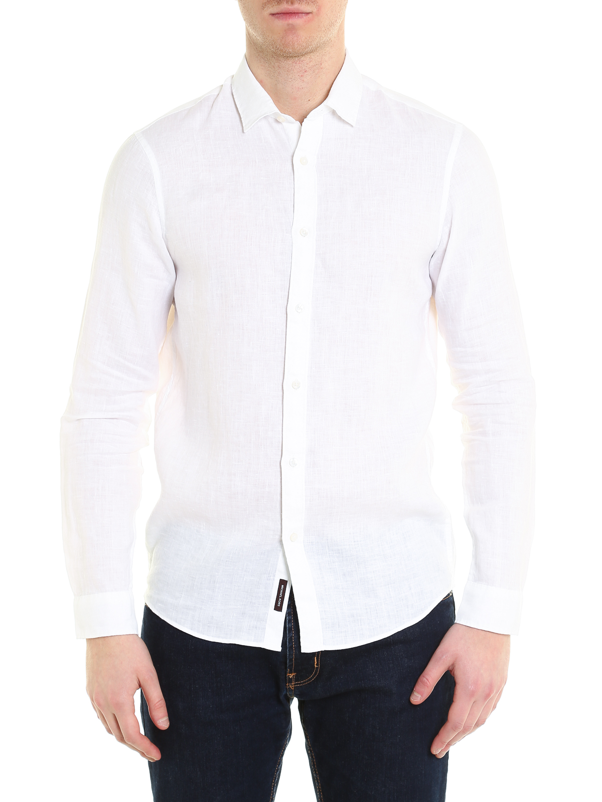 Camisas Michael Kors - Camisa Blanca Para Hombre - CS74CBU2GR100