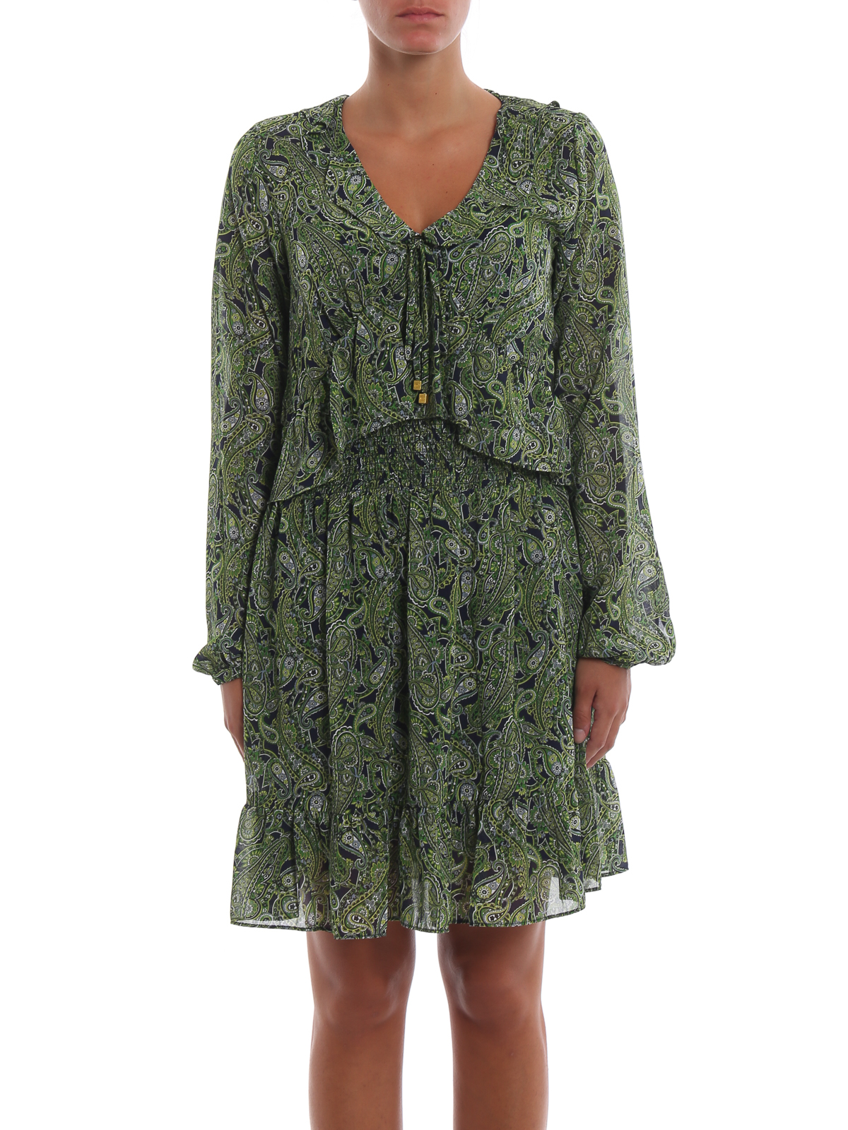 Short dresses Michael Kors - Paisley print georgette ruffle dress 