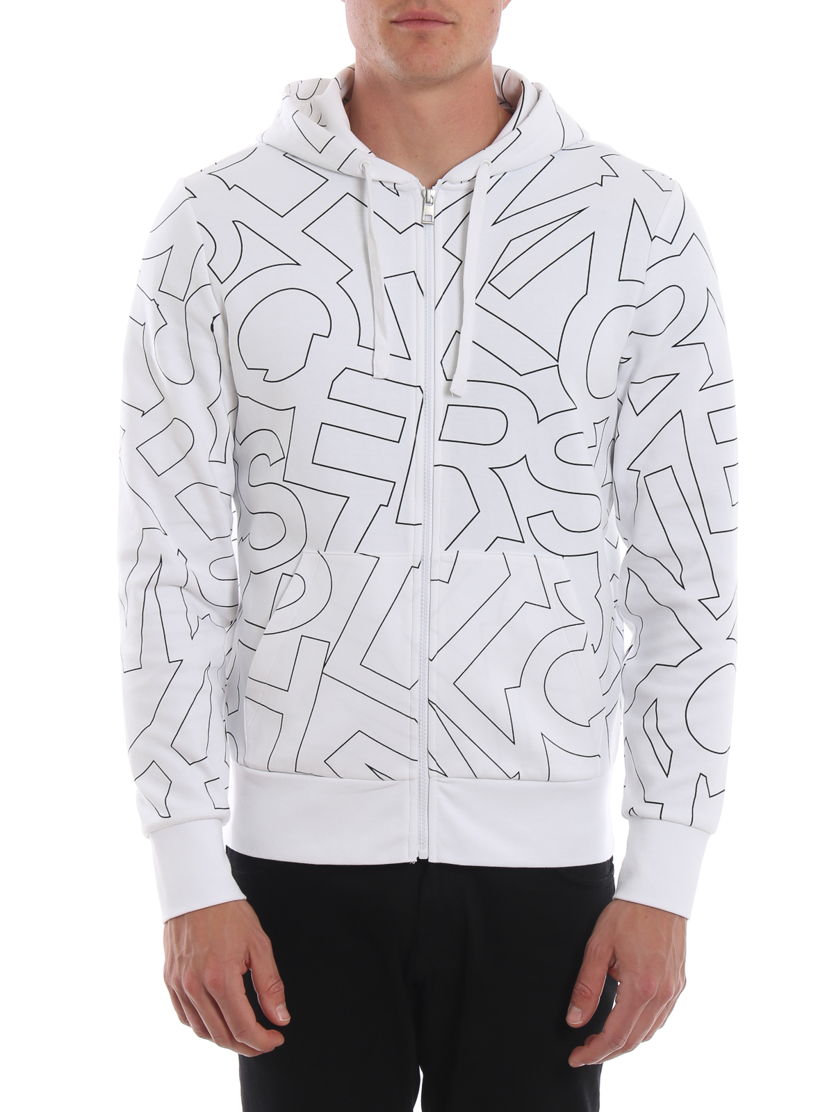 Sweatshirts & Sweaters Michael Kors - Printed cotton zip hoodie -  CS95H8R6HZ100