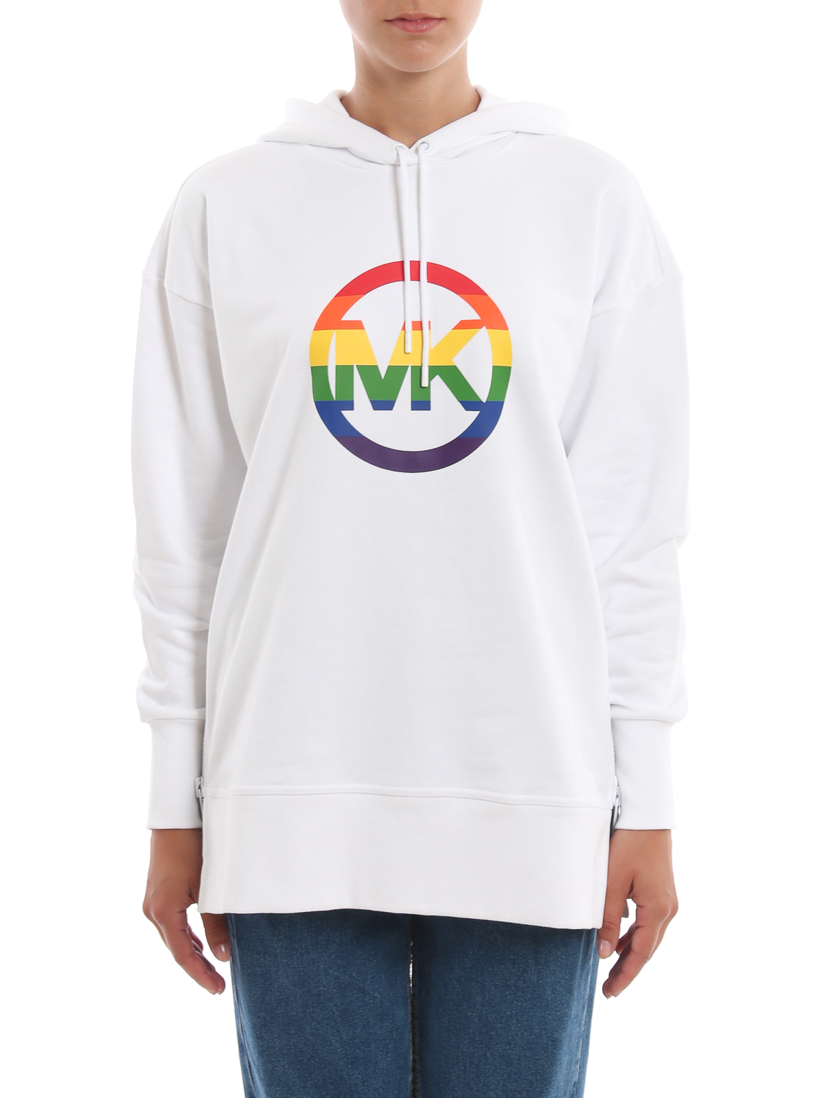Sweatshirts & Sweaters Michael Kors - Rainbow logo cotton hoodie -  MU95M7TBDD100