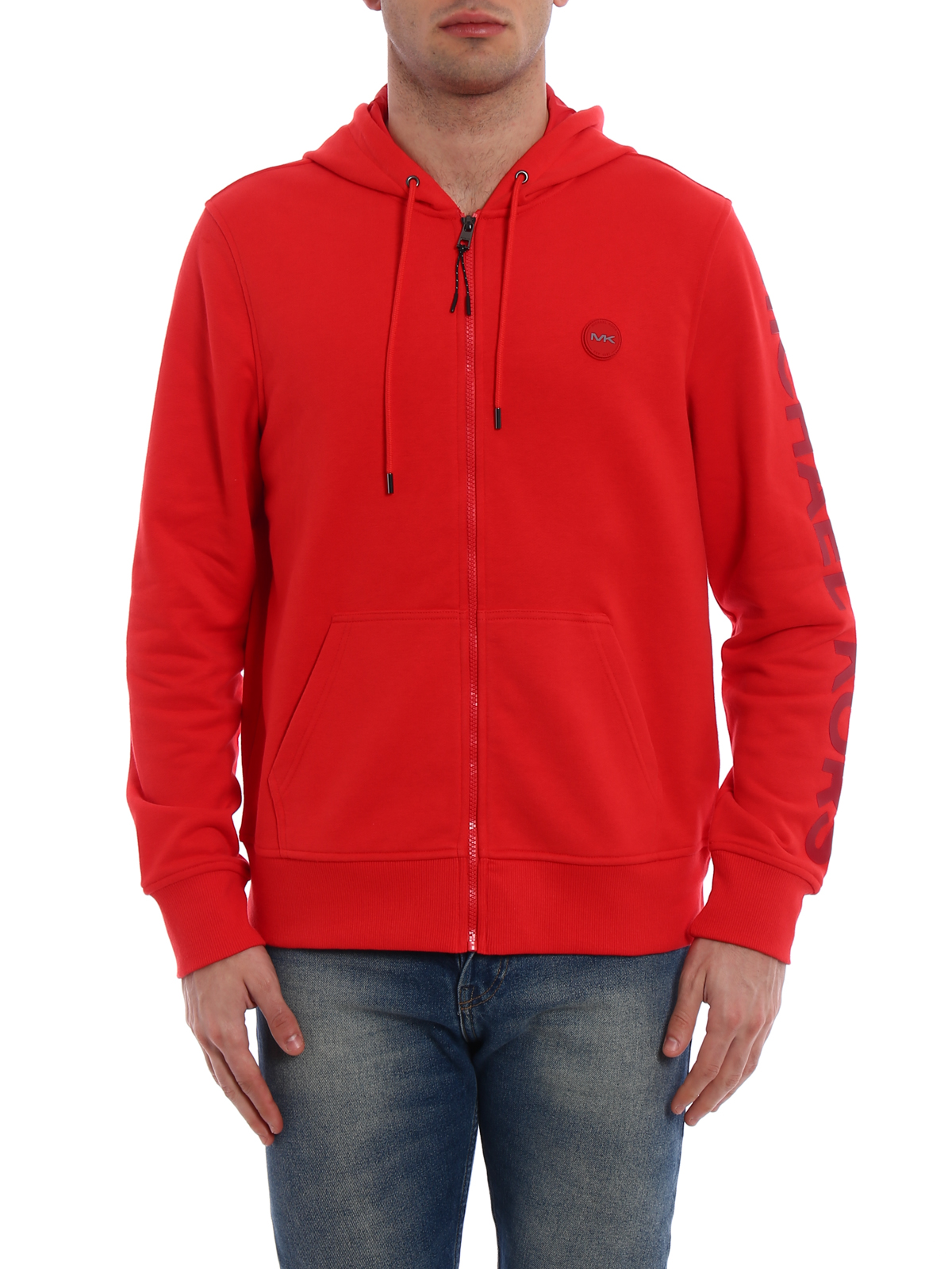 Sweatshirts & Sweaters Michael Kors - Red cotton fleece zipped hoodie -  CS85GSN4NF618