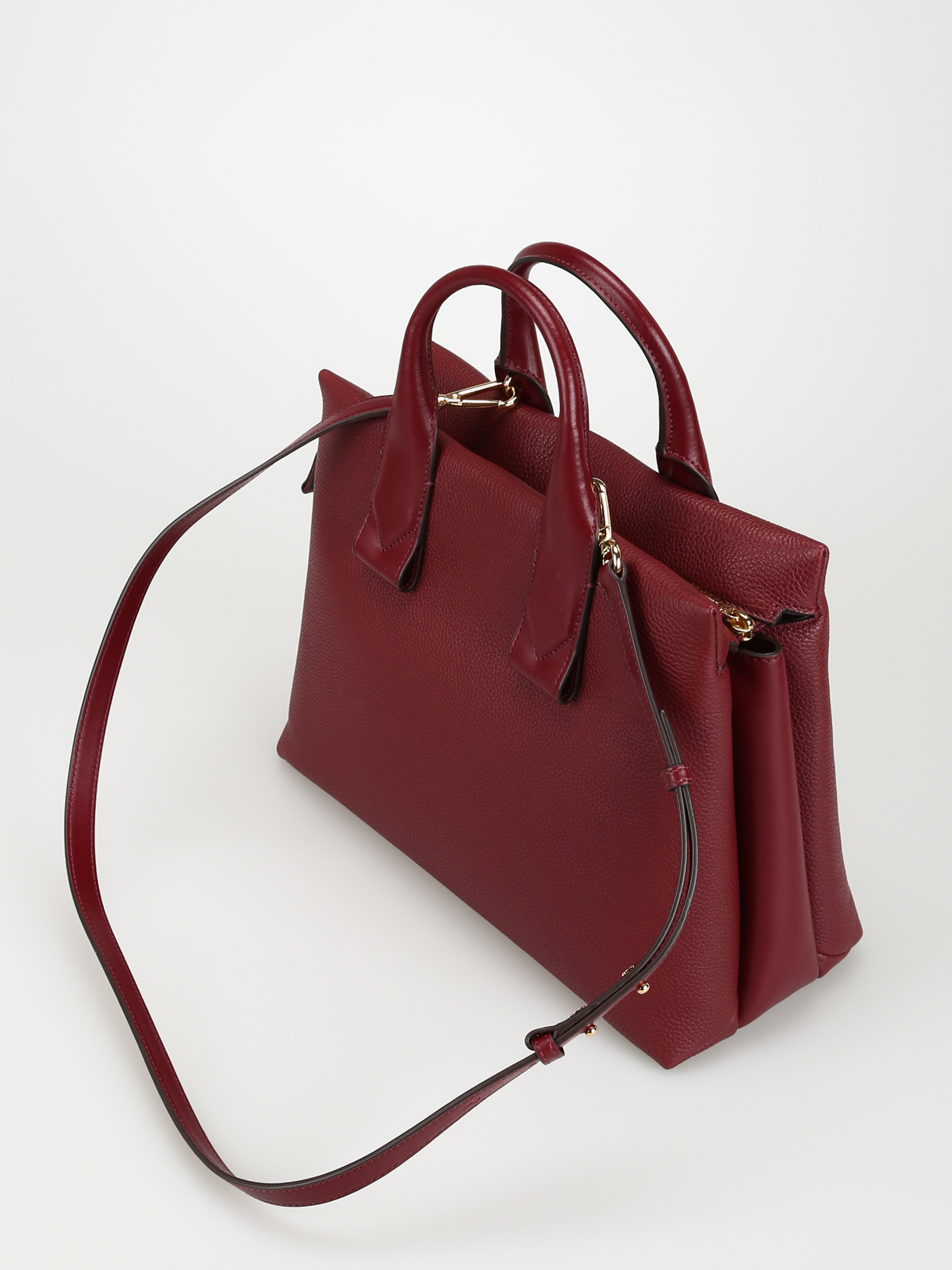 Totes bags Michael Kors - Rollins dark red leather large tote bag ...