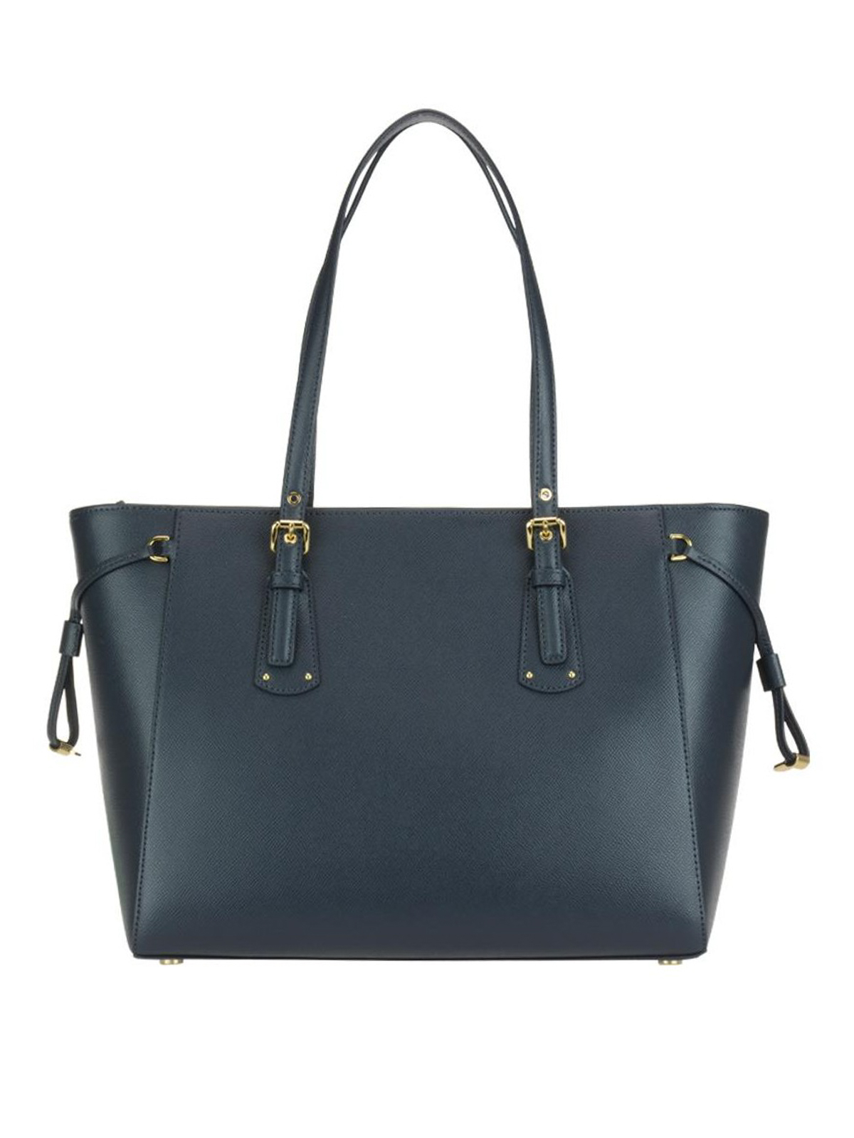Michael Kors Voyager blue leather medium shopper totes bags
