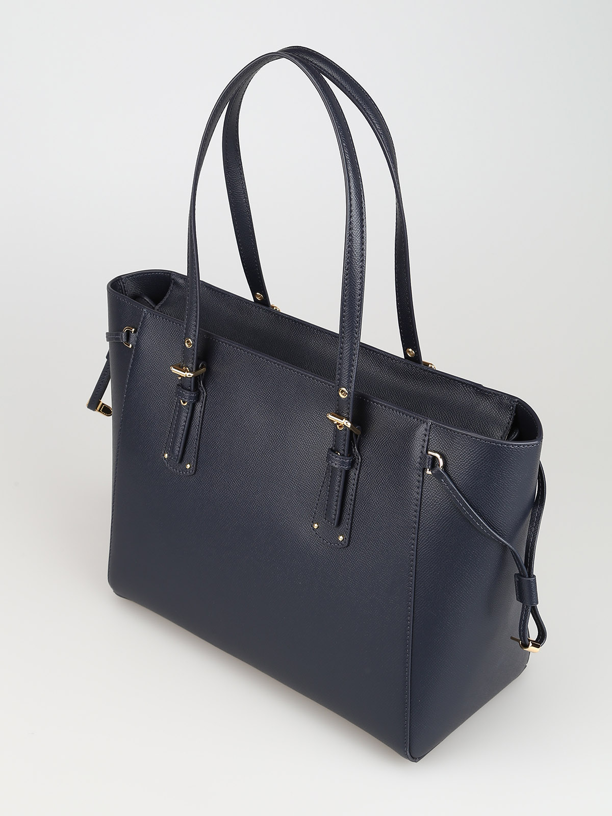 blue leather michael kors purse