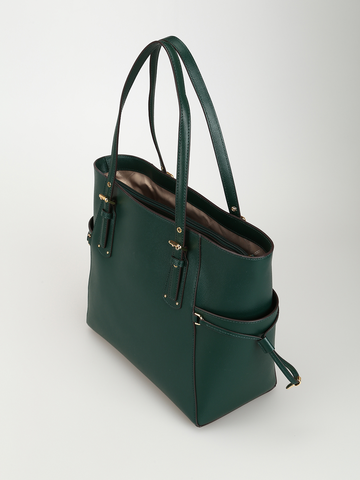 Totes bags Michael Kors - Voyager S dark green grainy leather bag -  30H7GV6T9L305