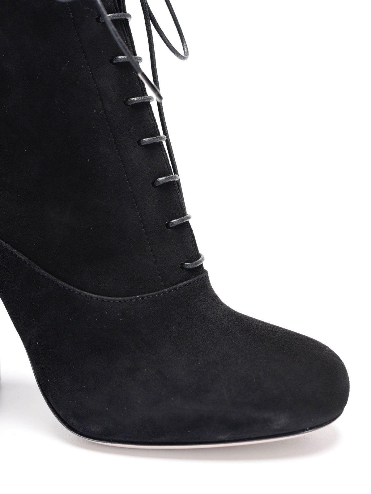 Miu Miu Laced up suede ankle boots Miu Miu Ankle boots Suede in Black