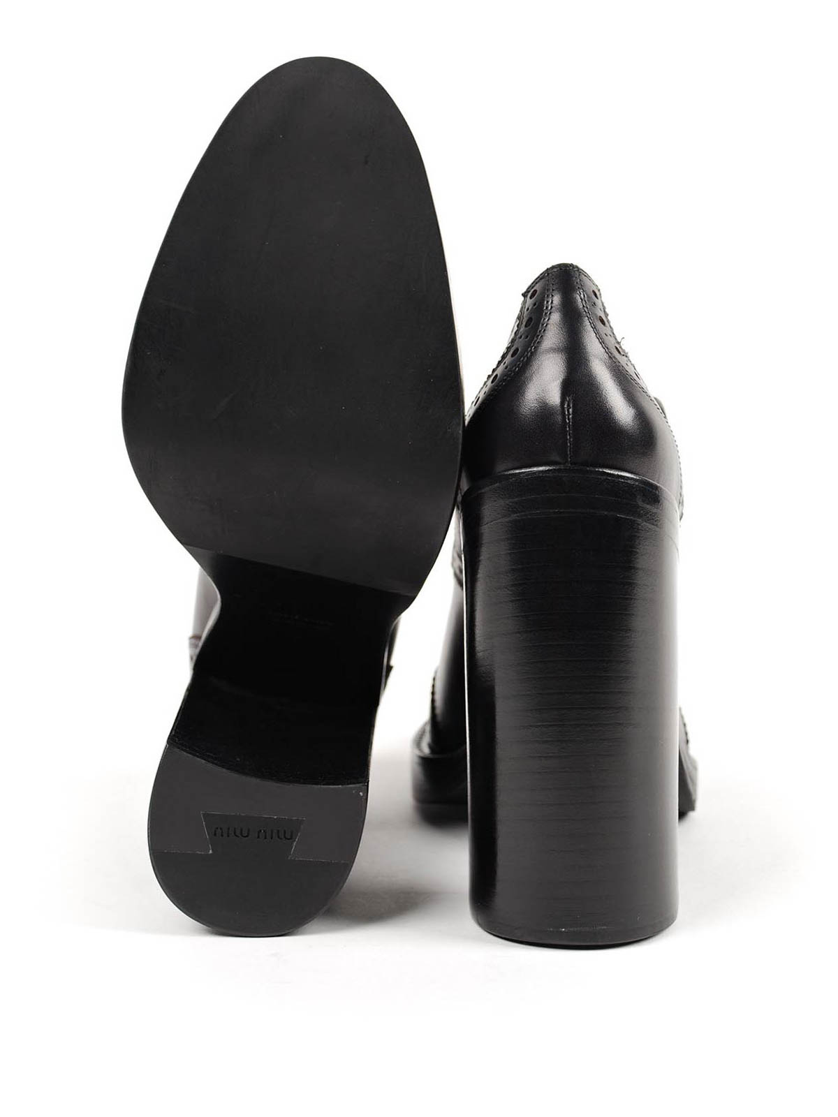 Thick heel brogued court shoes by Miu Miu court shoes iKRIX
