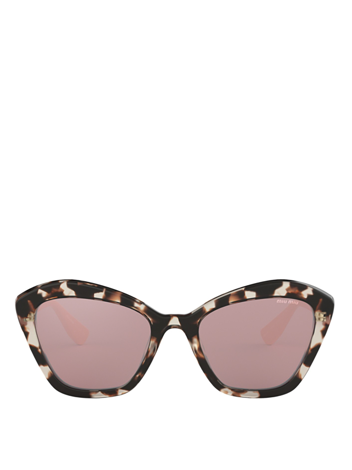 Miu Miu - Pink lens havana cat-eye sunglasses - sunglasses - MU05USUAO9G1