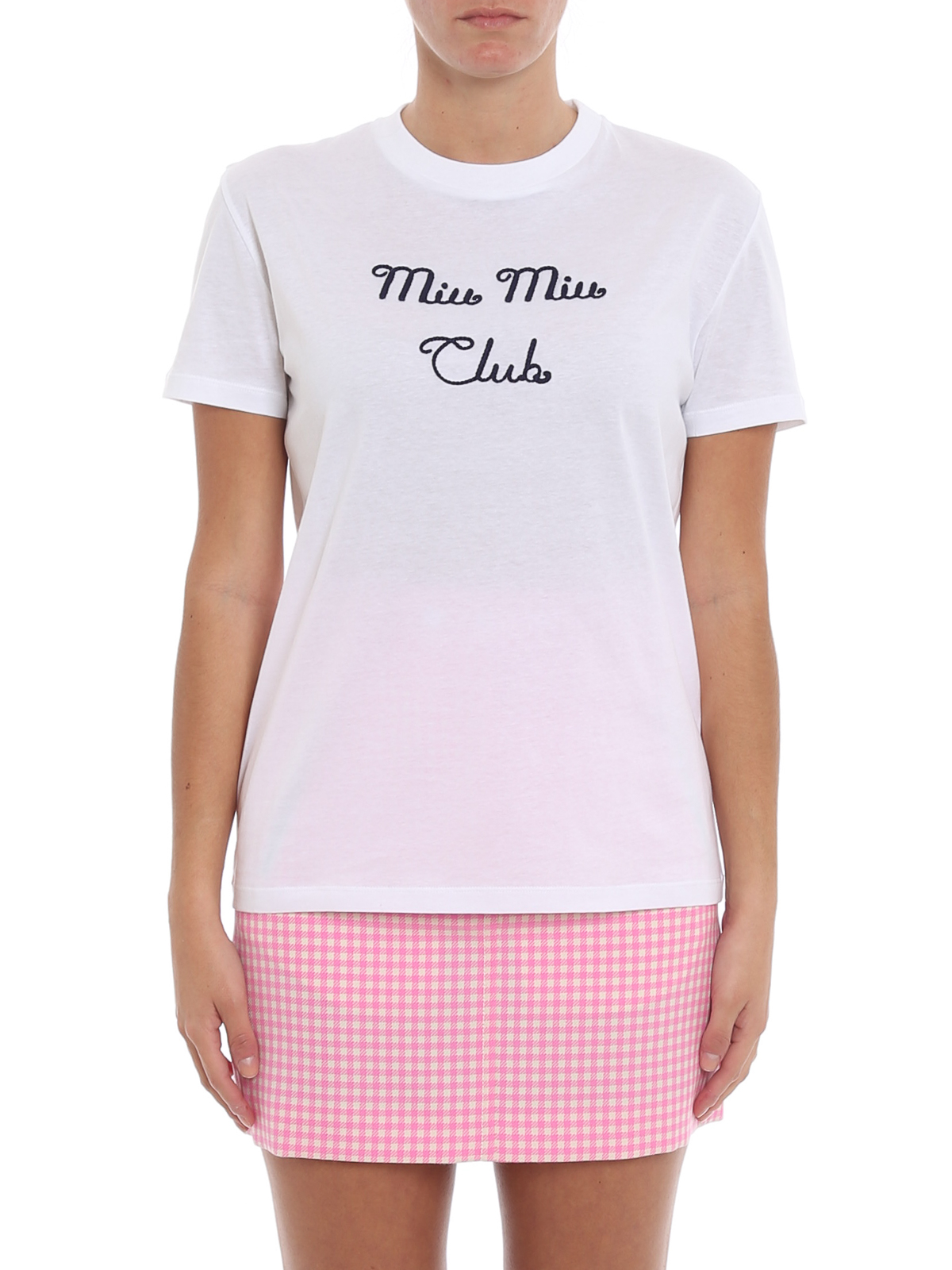 T-shirts Miu Miu - The Miu Miu Club cotton T-shirt - MJN2611TNIF0009