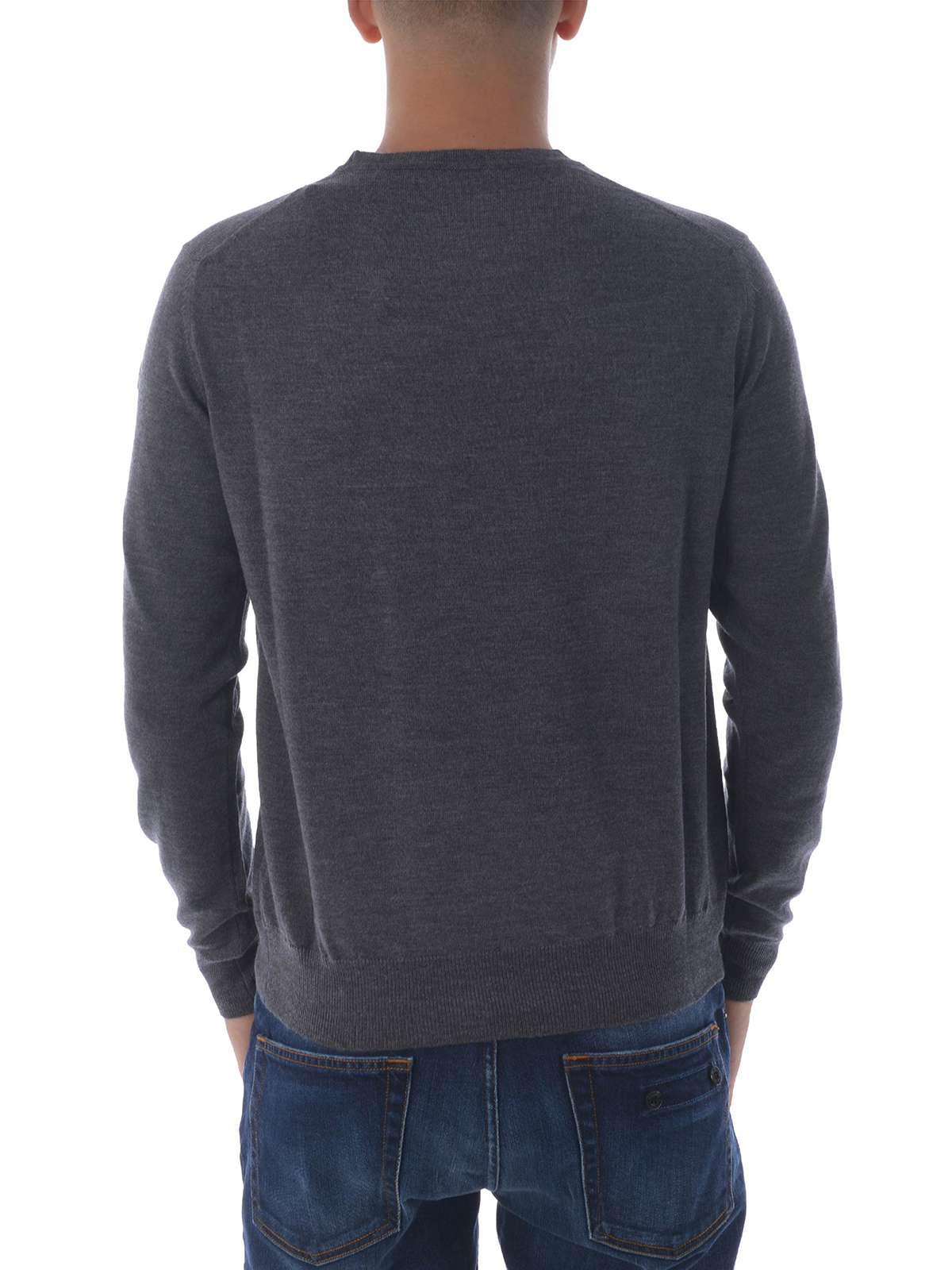 dark grey crew neck
