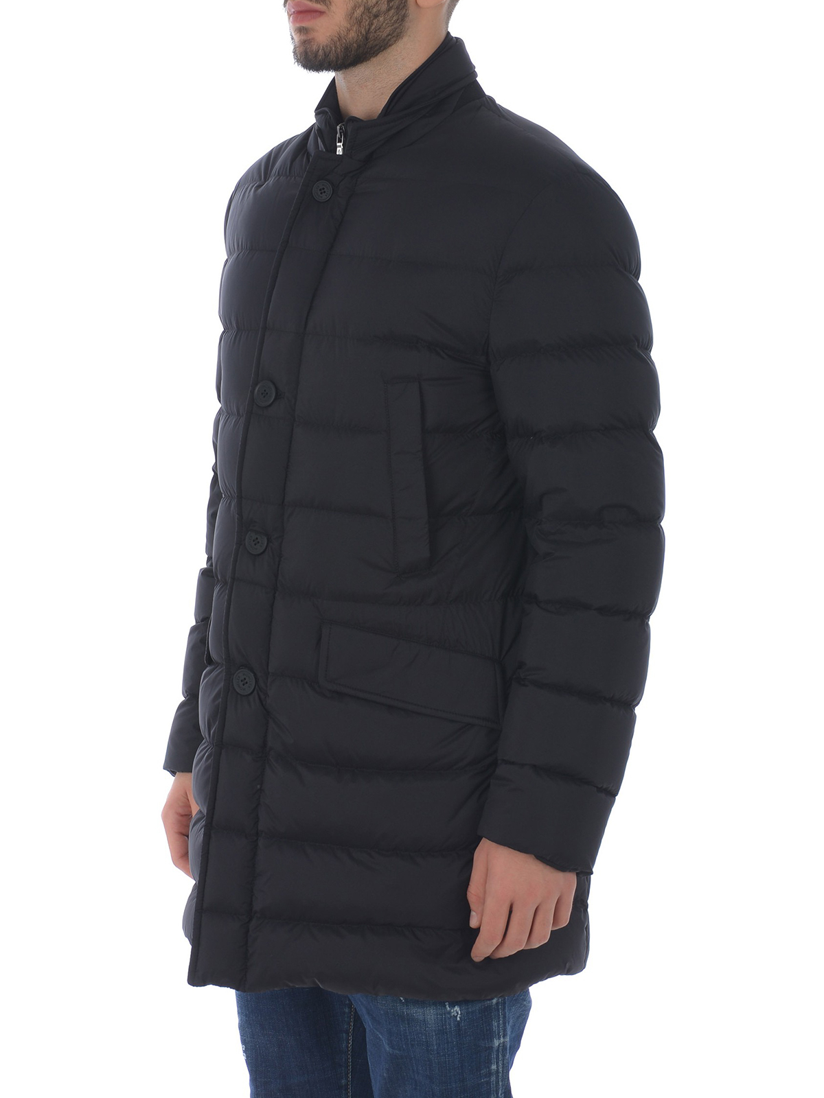 Padded coats Moncler - Keid black matte nylon puffer coat - 317078053333999