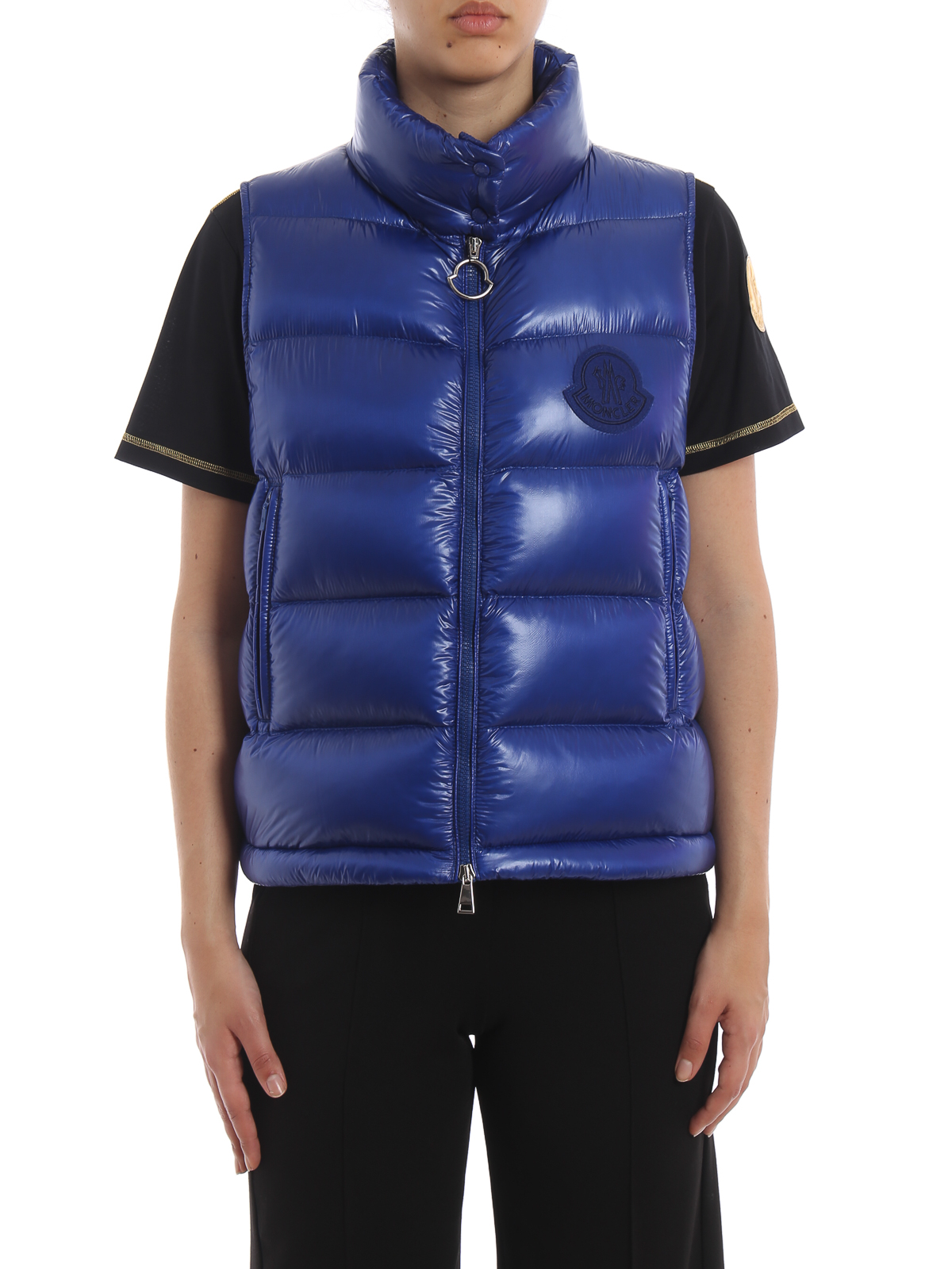 blue moncler vest